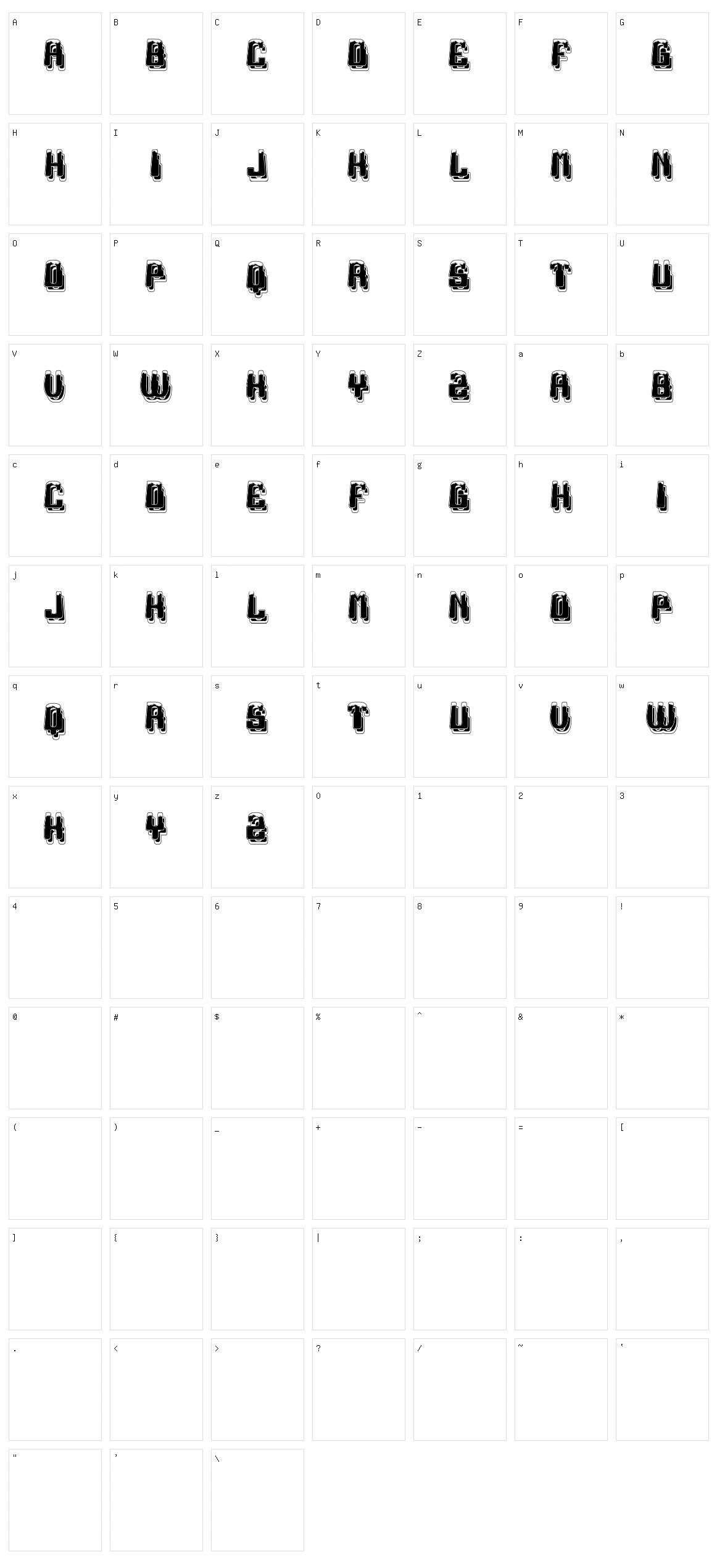 Credenza Character Set