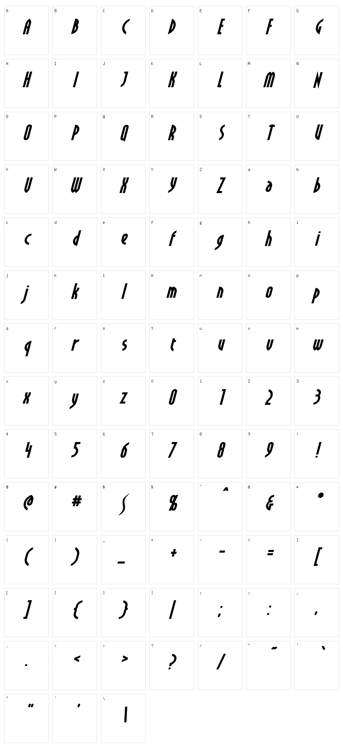 Crichton Character Set