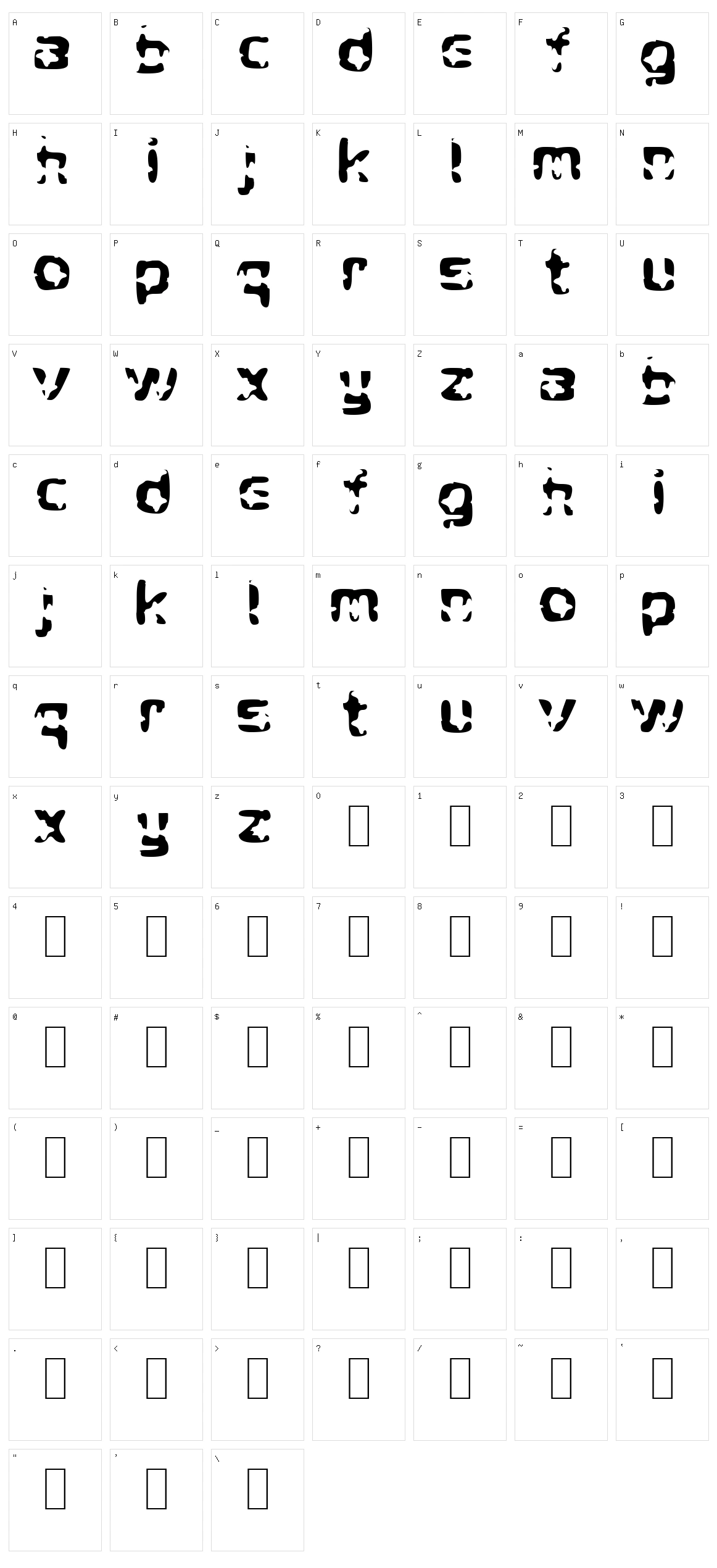 Crying Star Character Set