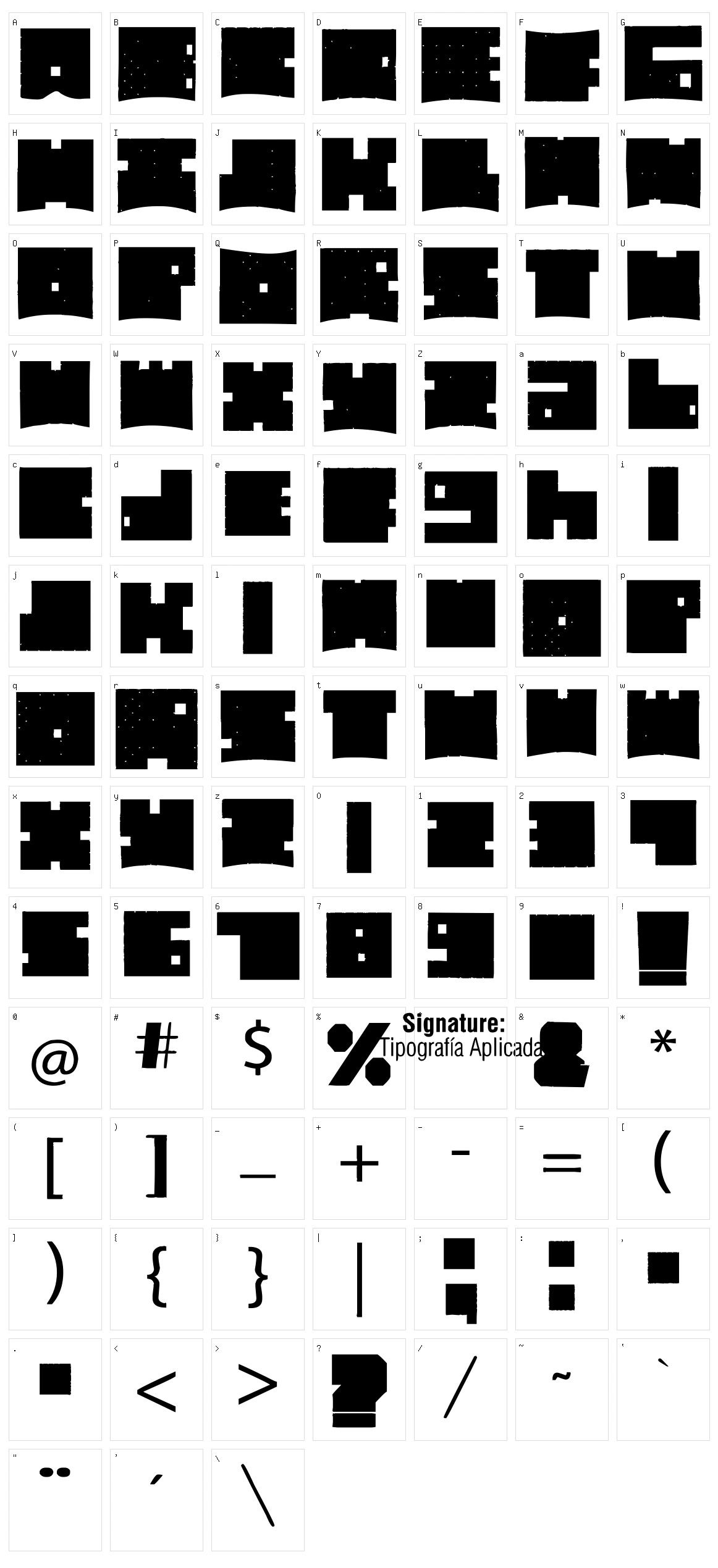 Cubic Bold Character Set