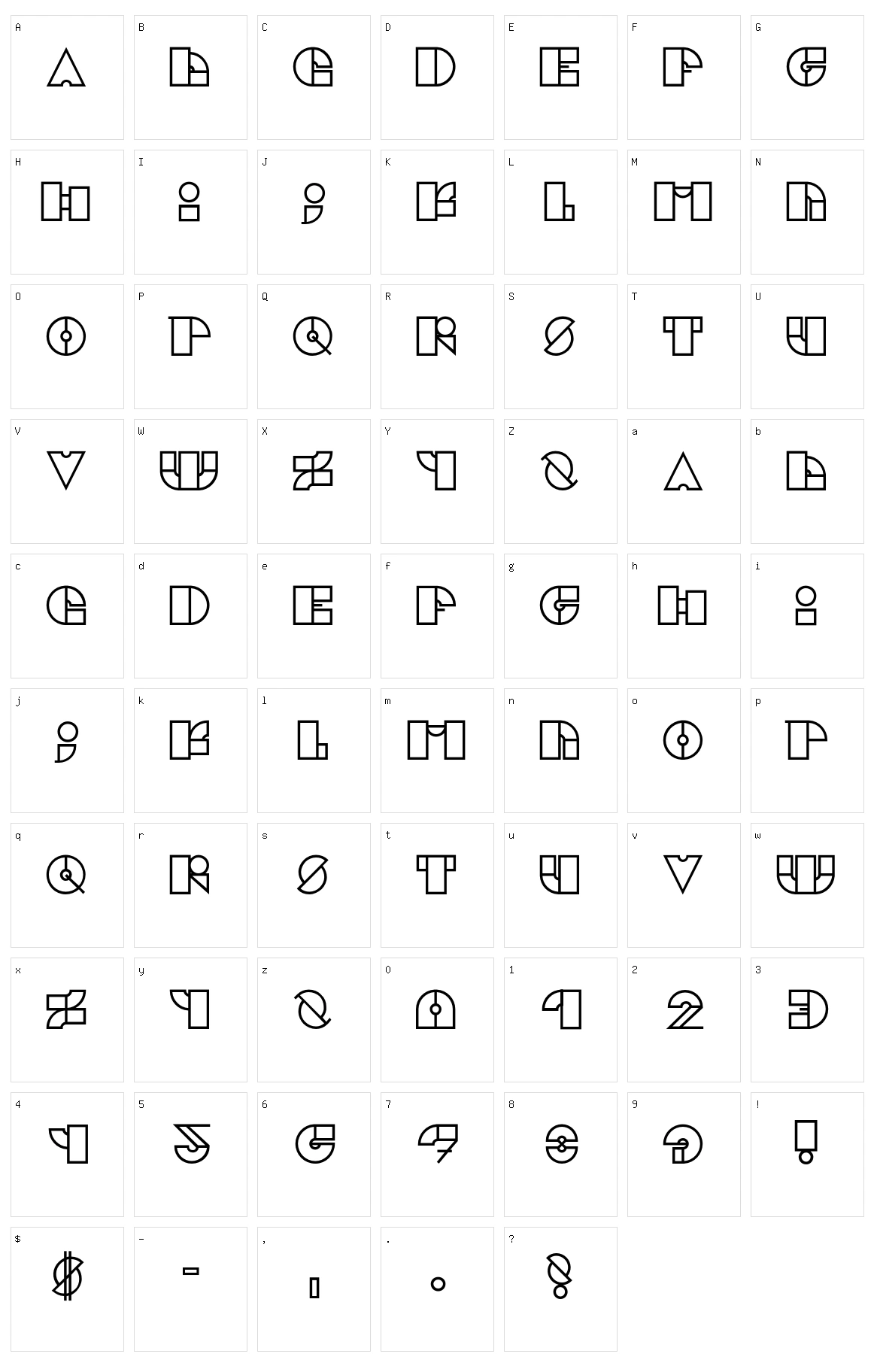 Cubik Character Set