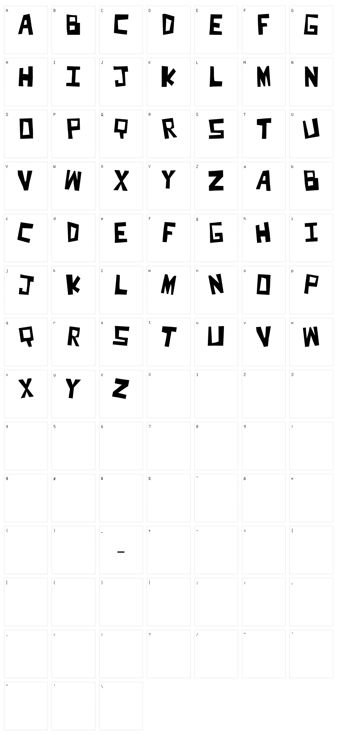 Cut It Out Character Set