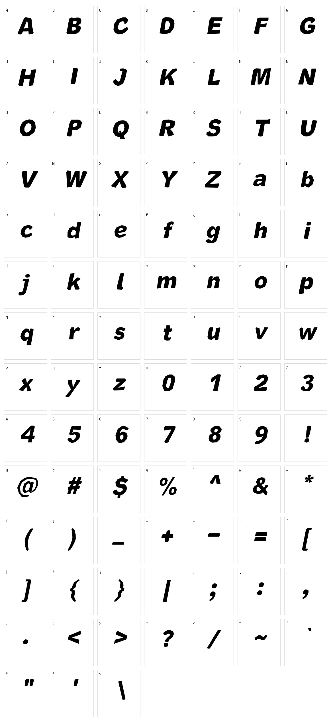 Cutrims Character Set