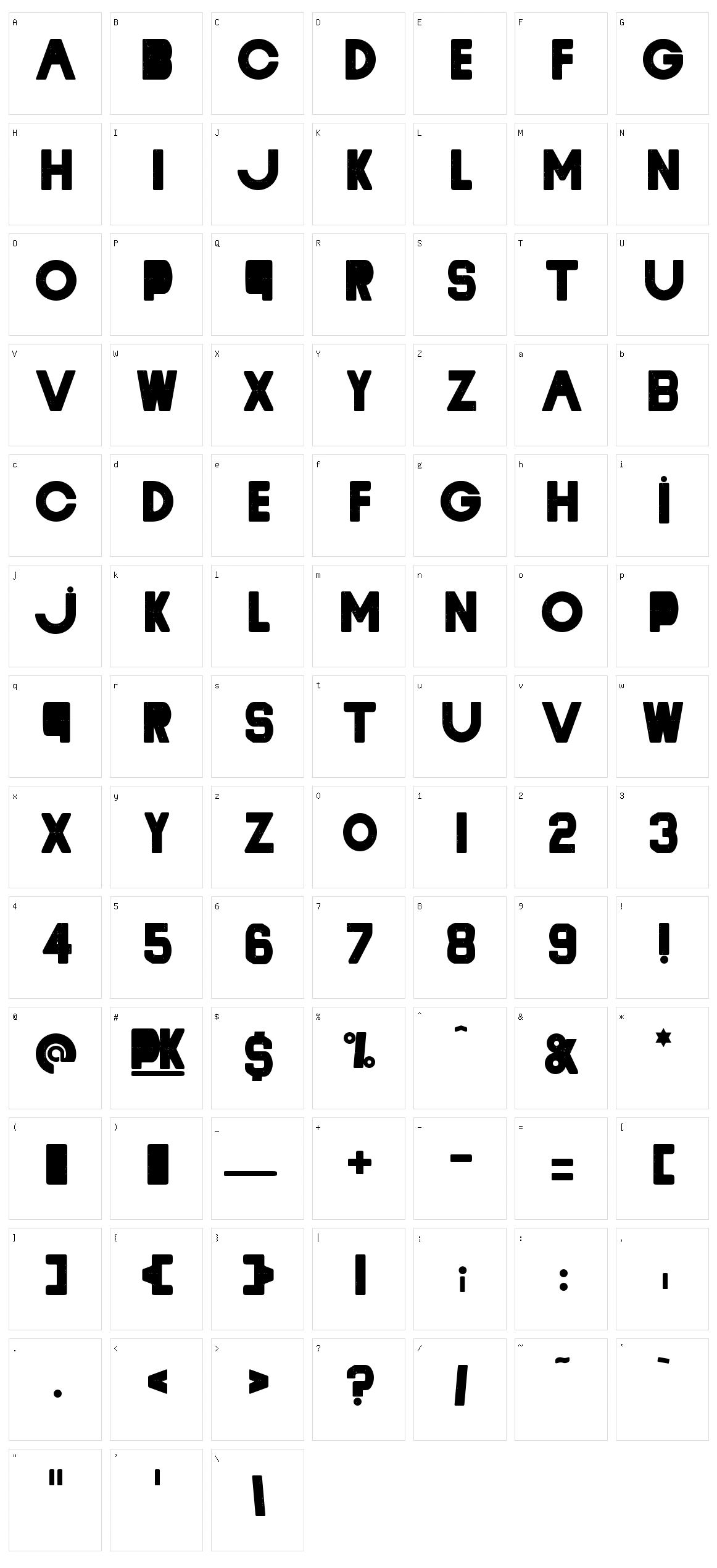 Cyclope Character Set