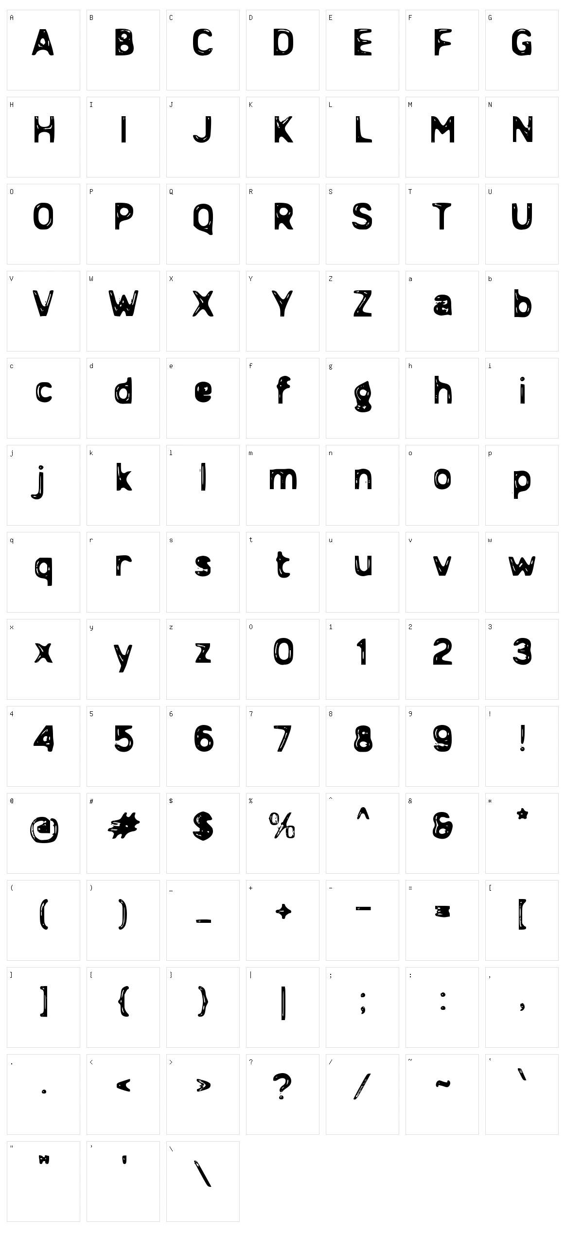 d Dadine Character Set