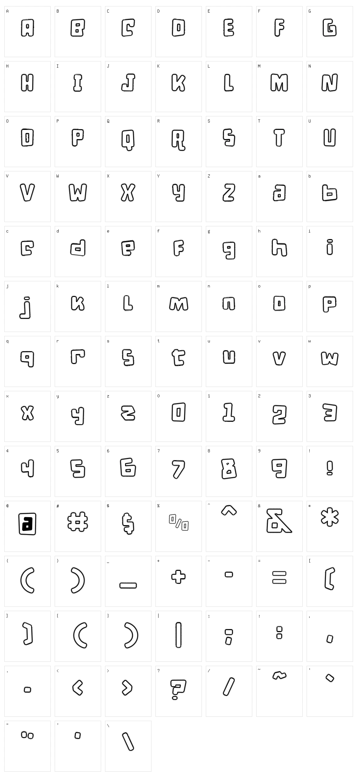 D Puntillas Character Set