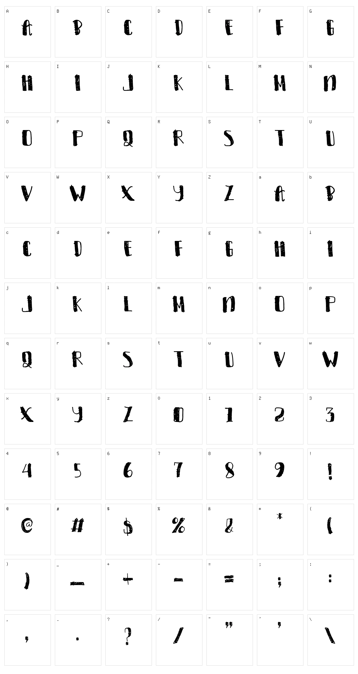 D'Rulers Character Set