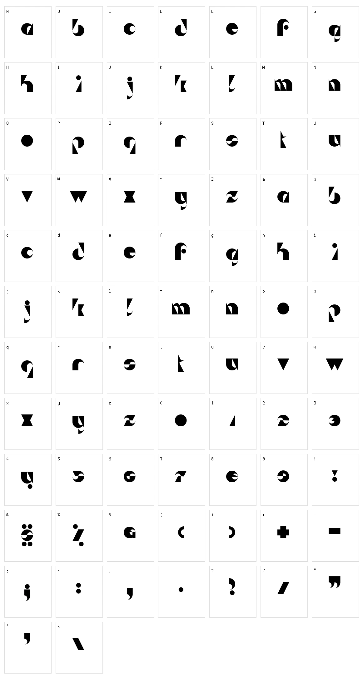 Da Sei Nei! Character Set