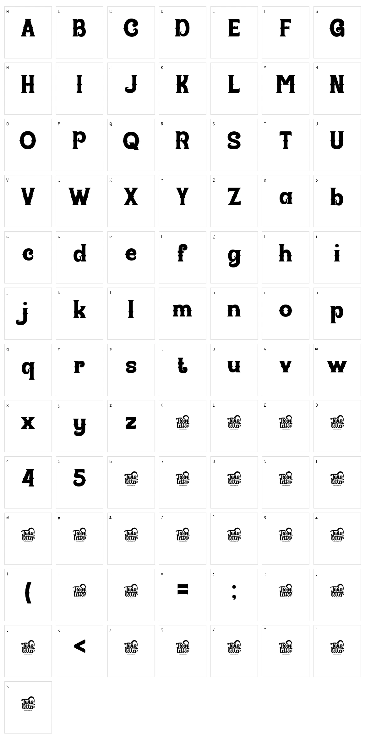 Firwaen Character Set