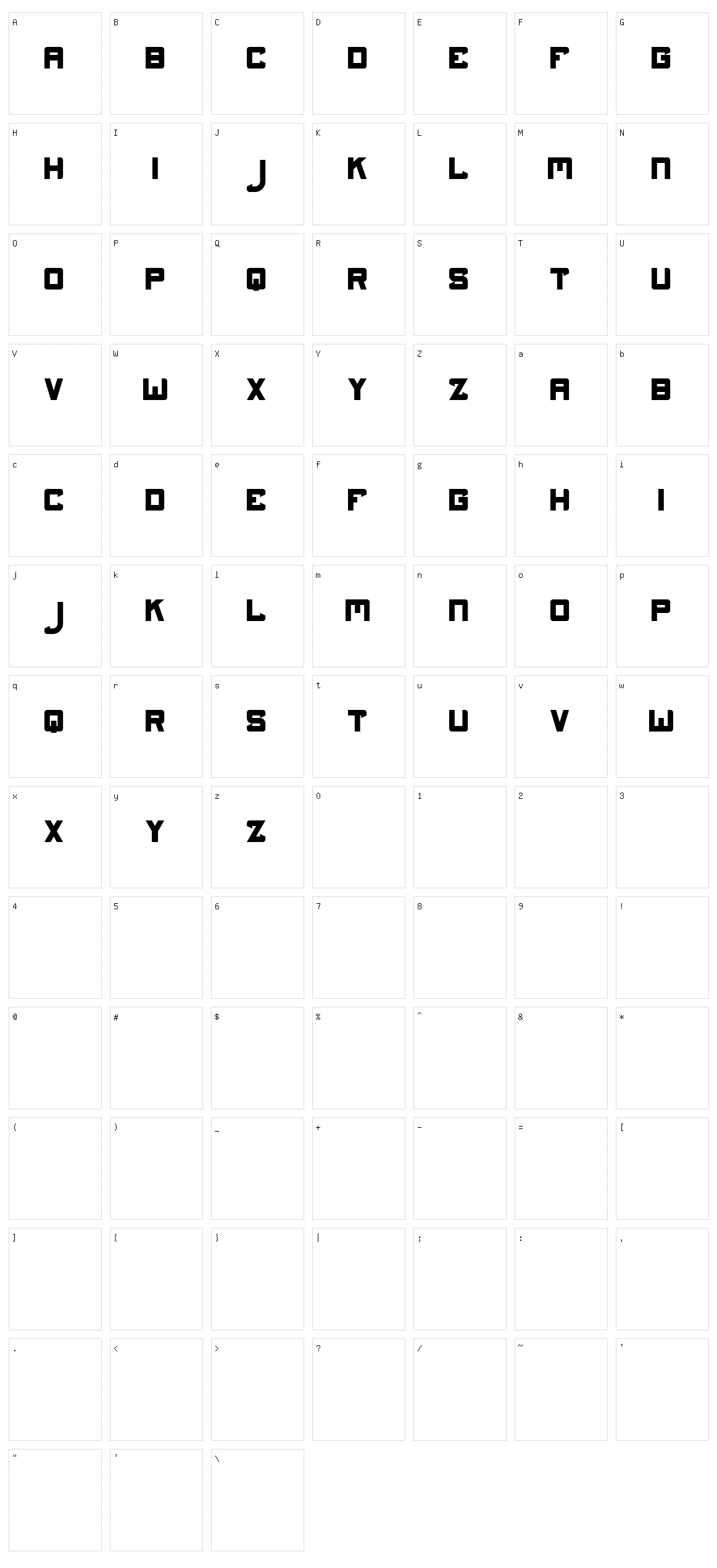 Darkness Character Set