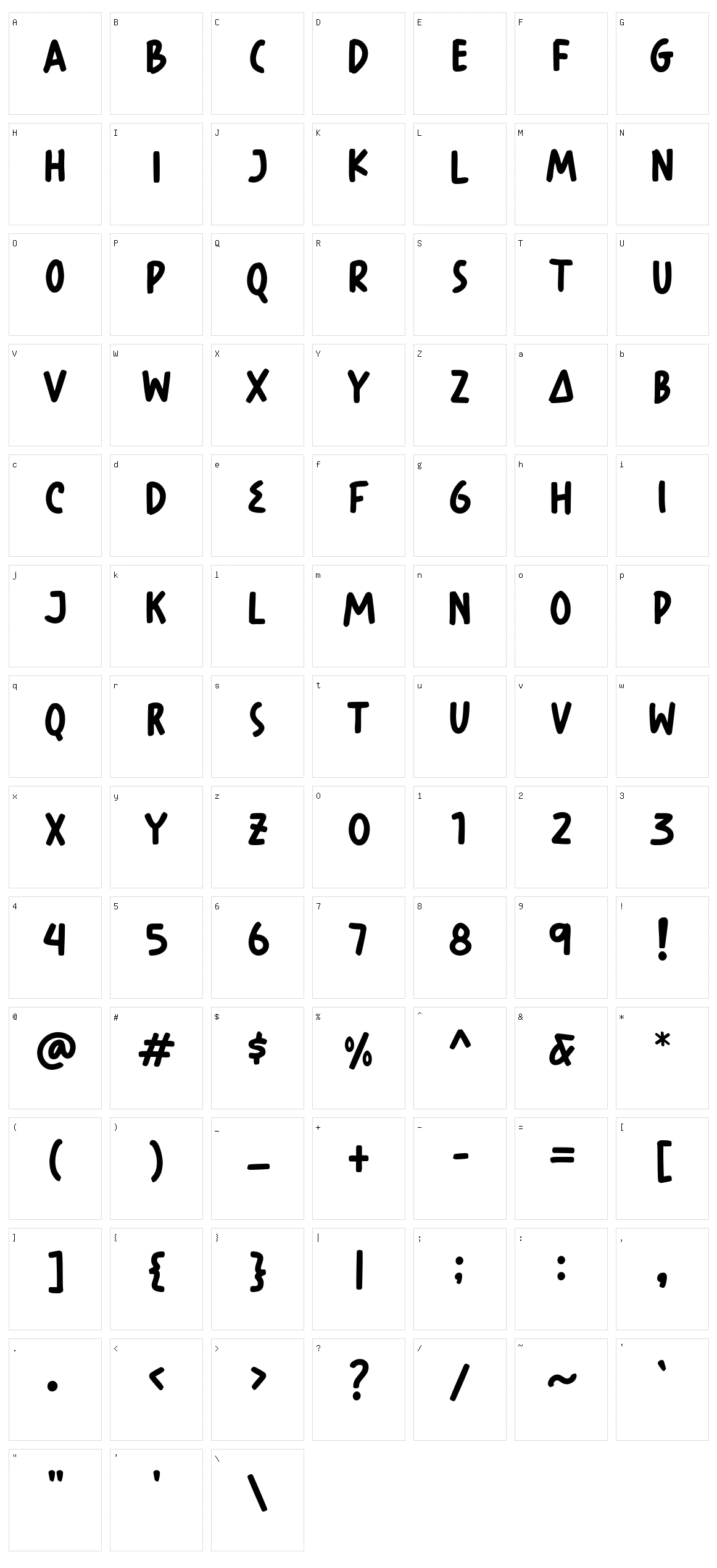 Davenvale Character Set
