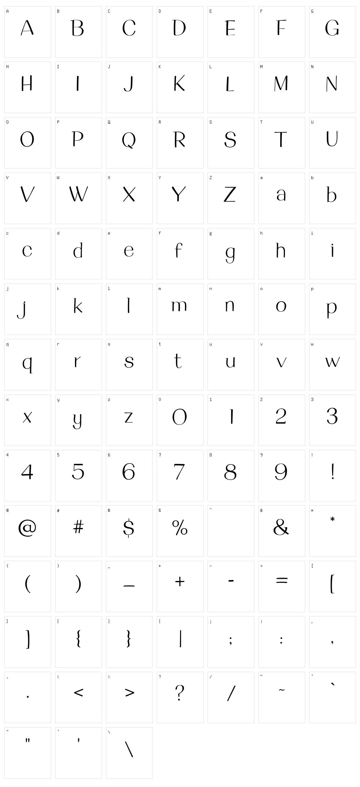 Dean Martin Character Set