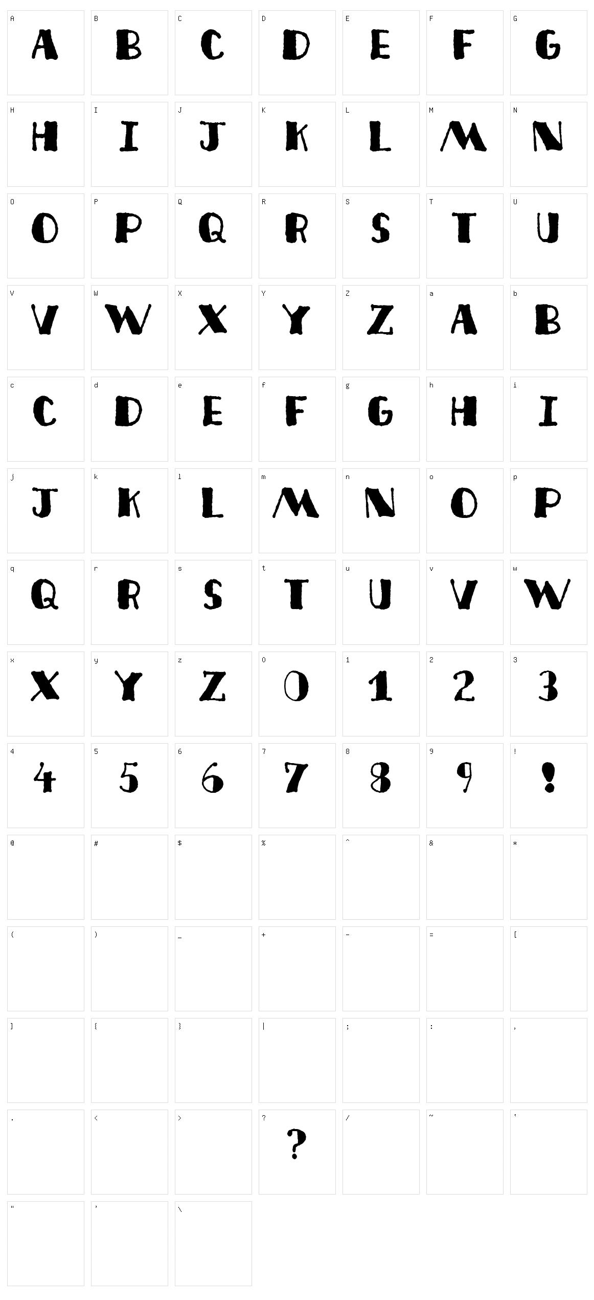 Deco Freehand Character Set