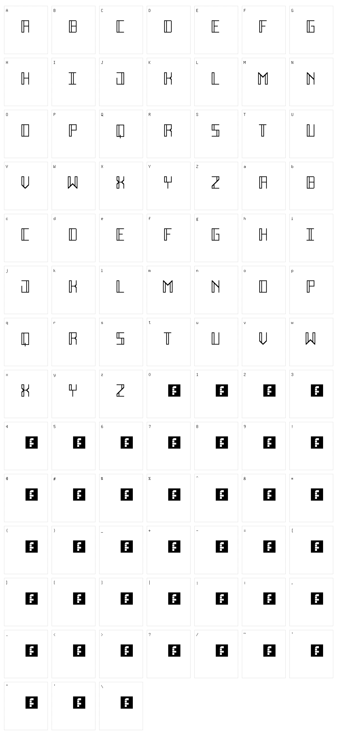 Deco Future Character Set