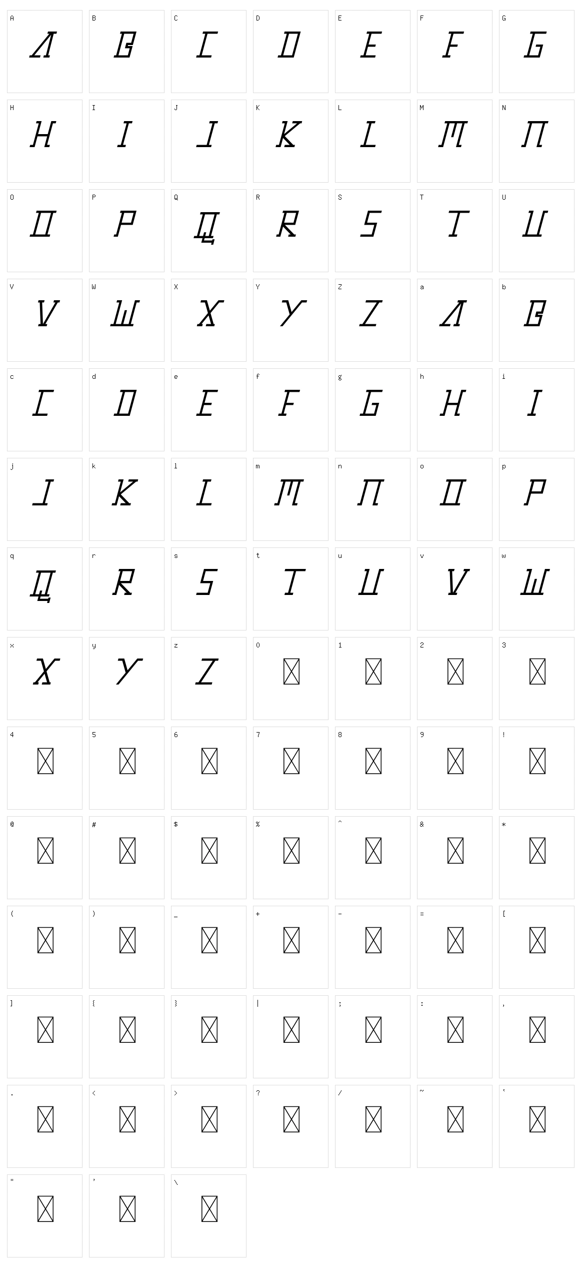 Delay Character Set