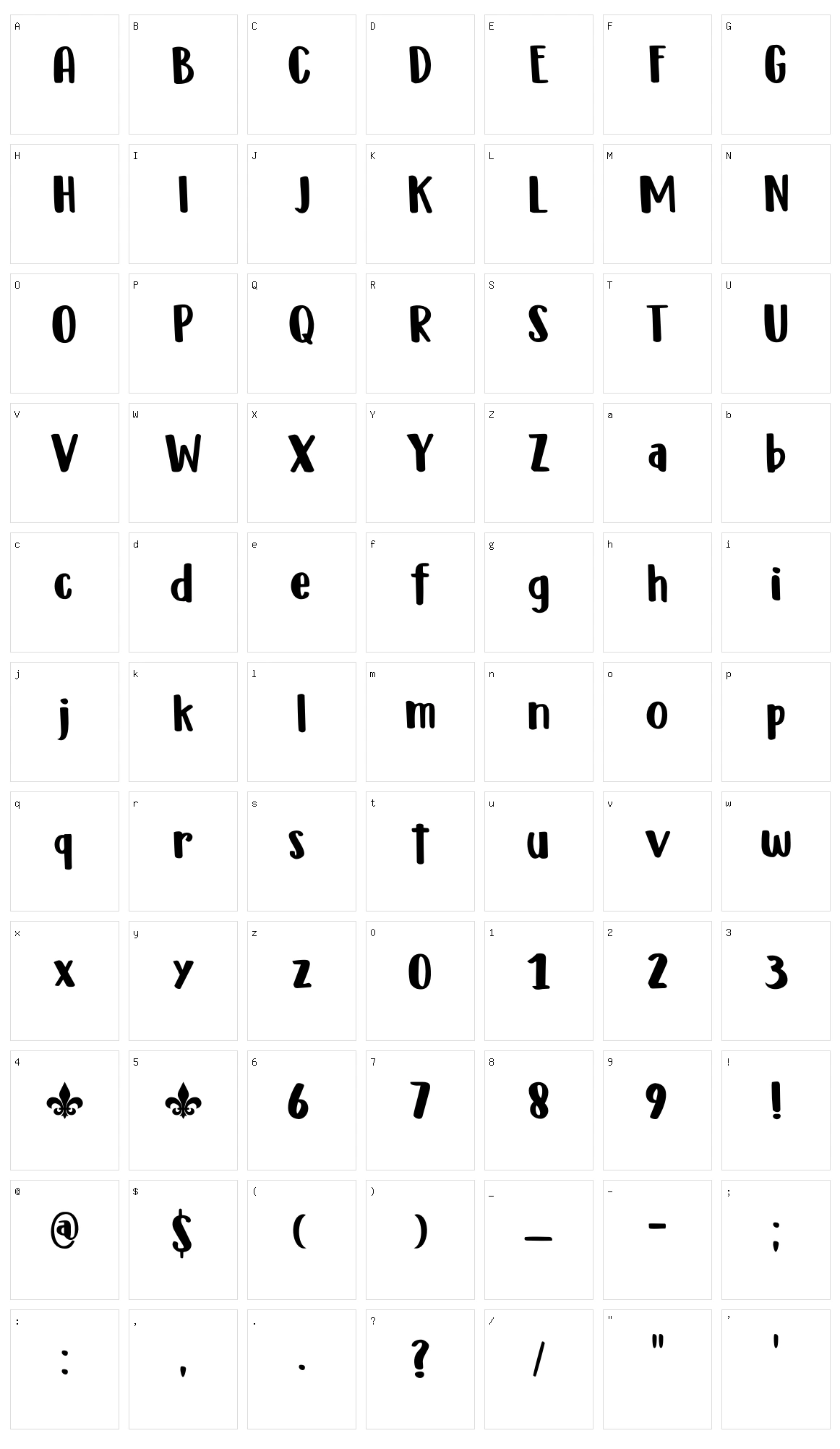 DK Millefeuille Character Set