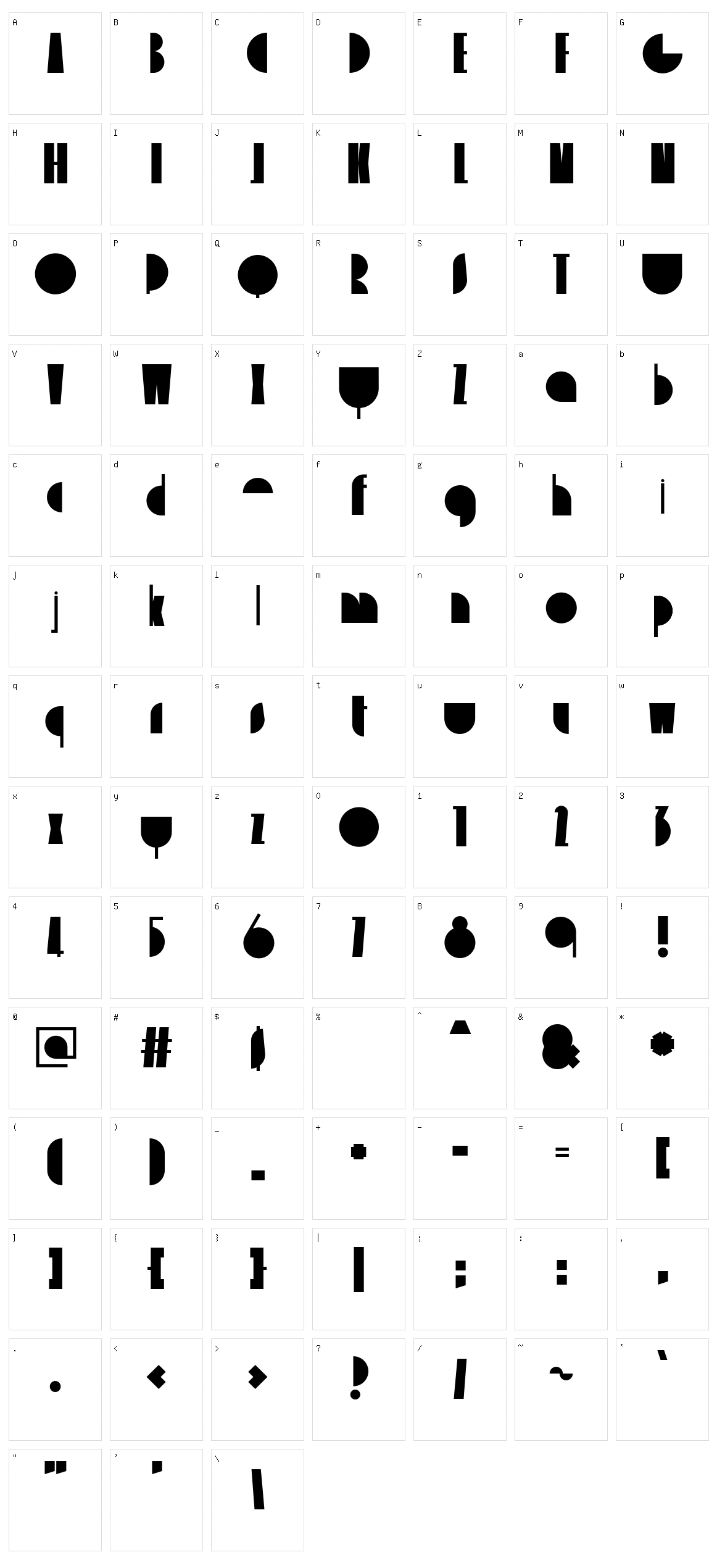 Delizioso Character Set
