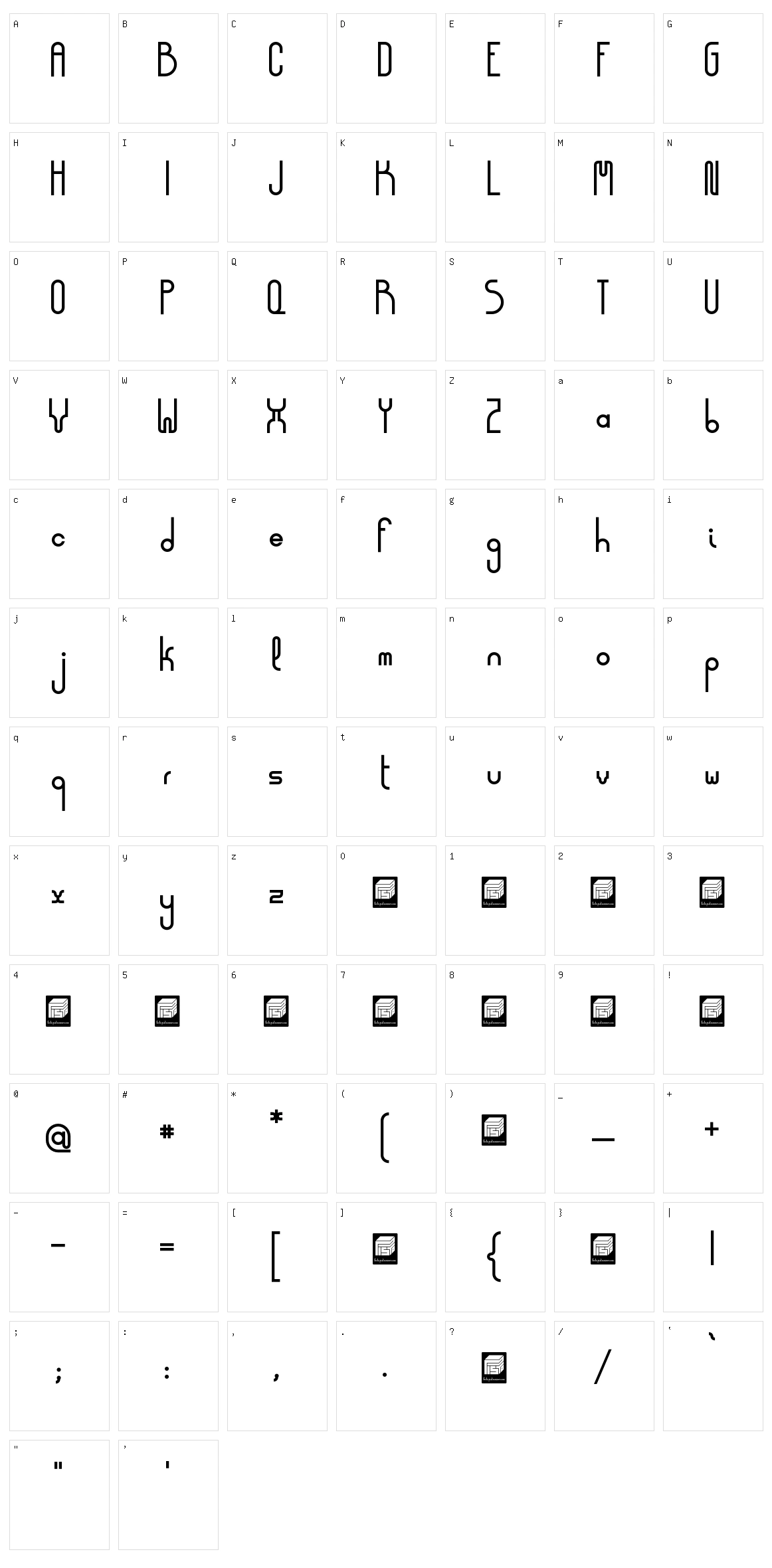 Democrazy Character Set