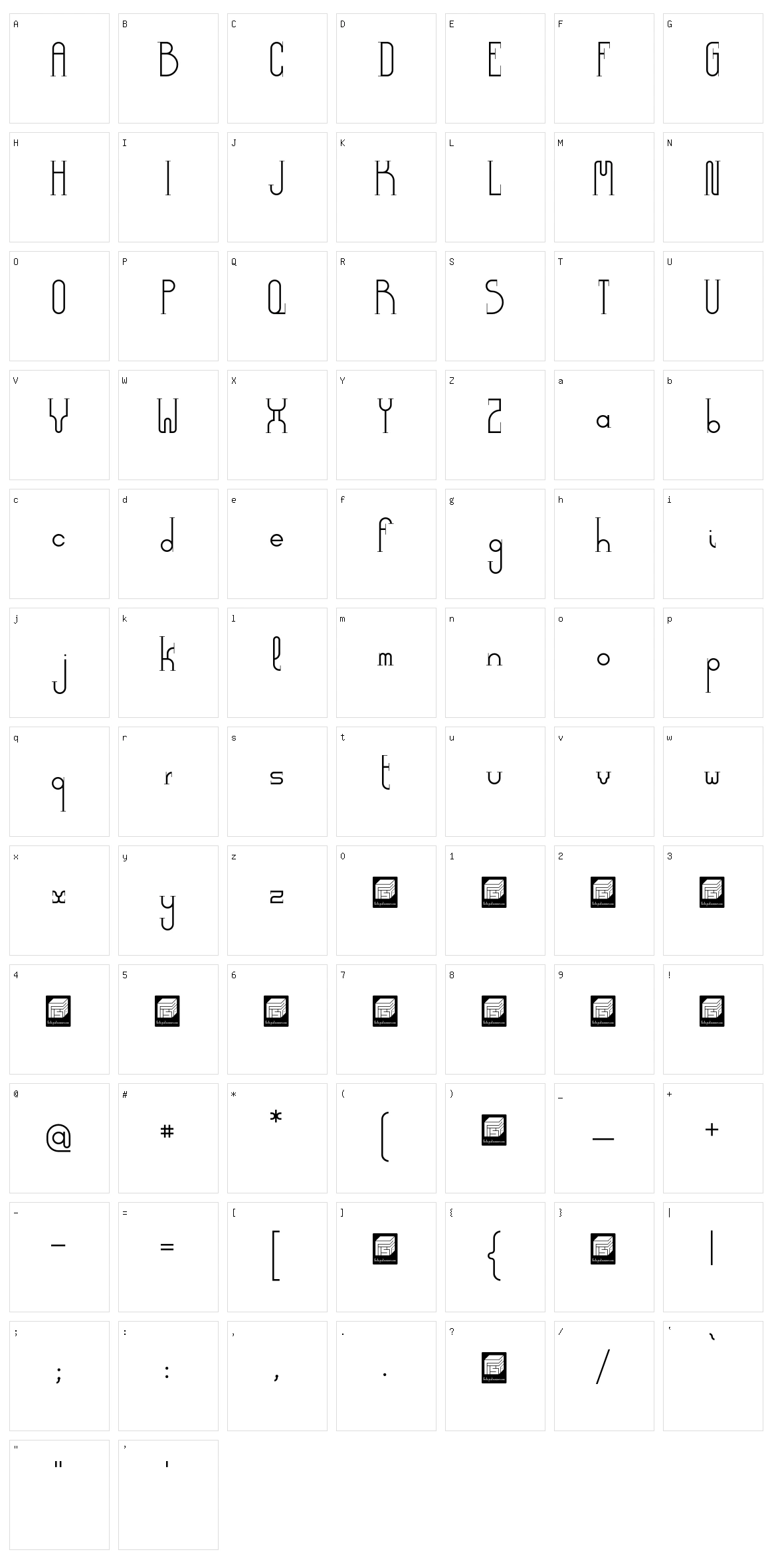 Democrazy Serif Character Set