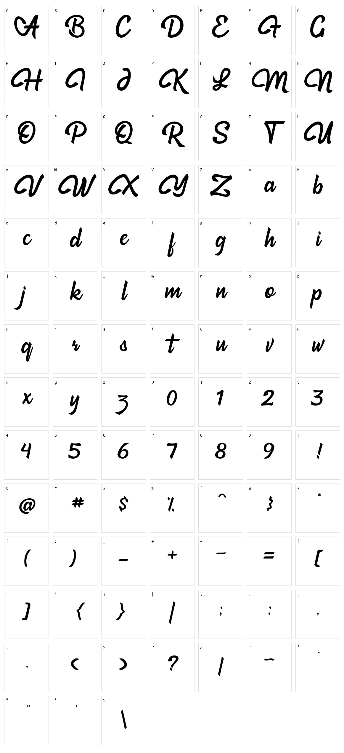 Hadfield Character Set