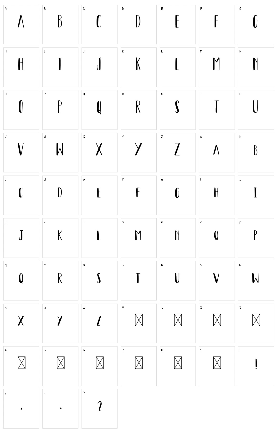 Demplond Character Set