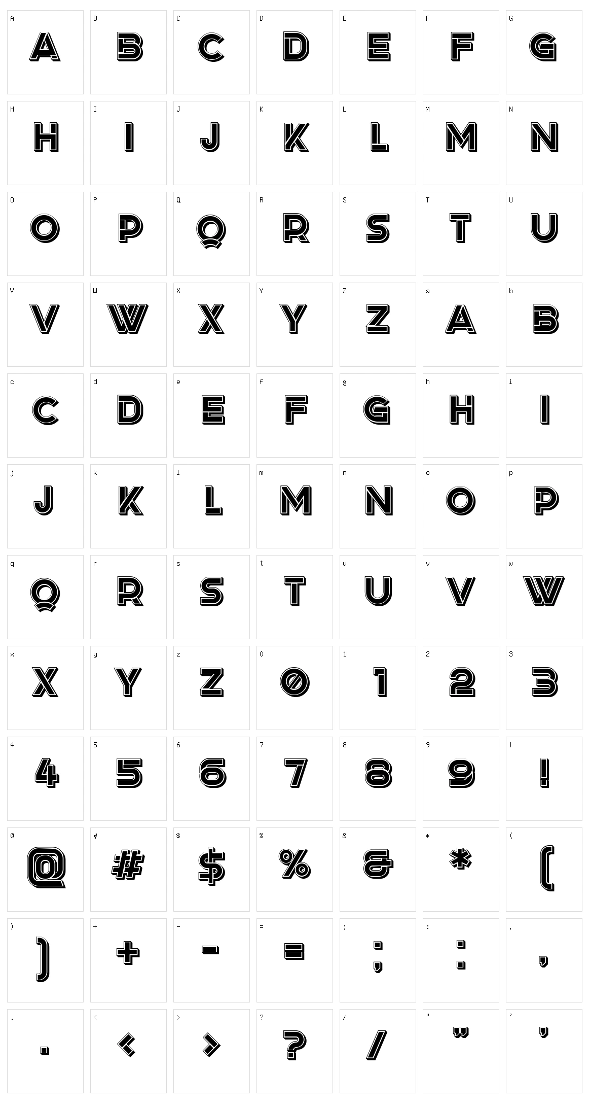 Depot Character Set