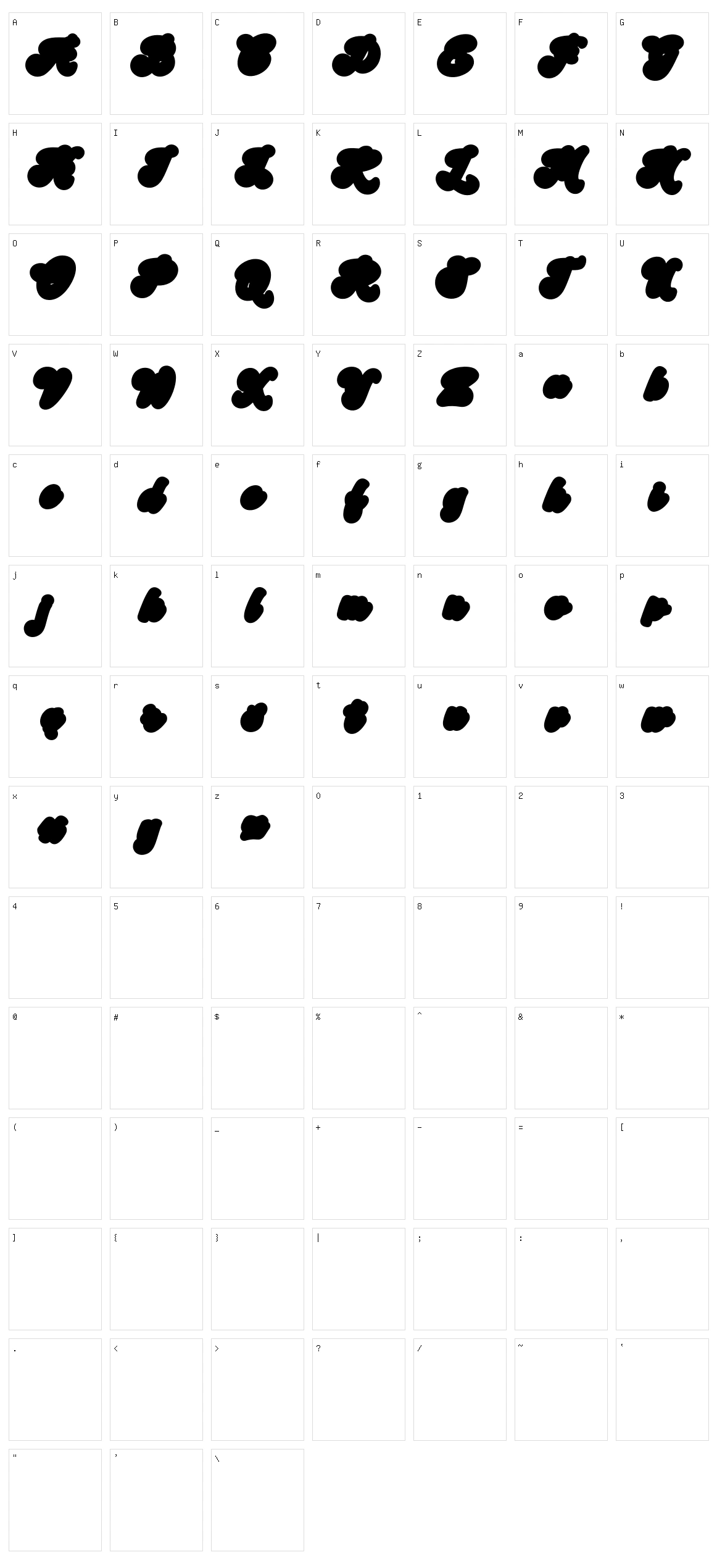 Handy Script Character Set