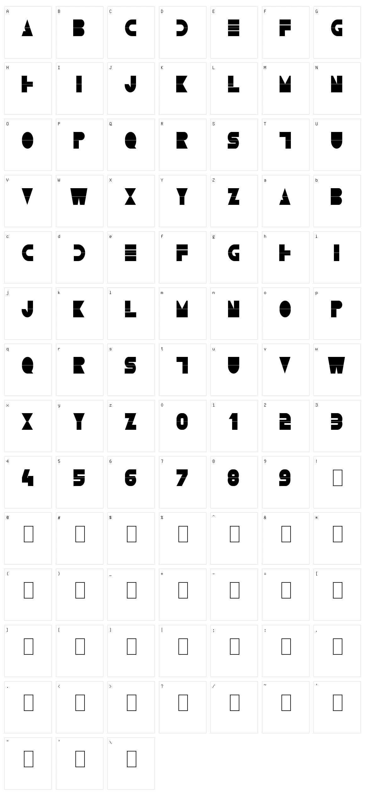 Deum Character Set