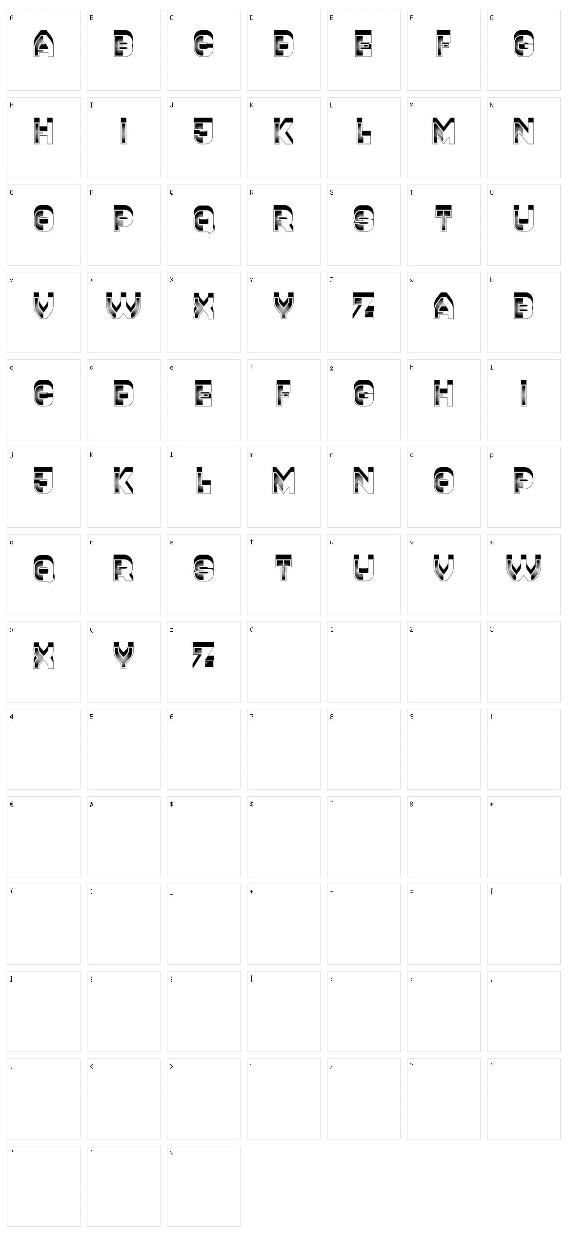 Developer Character Set