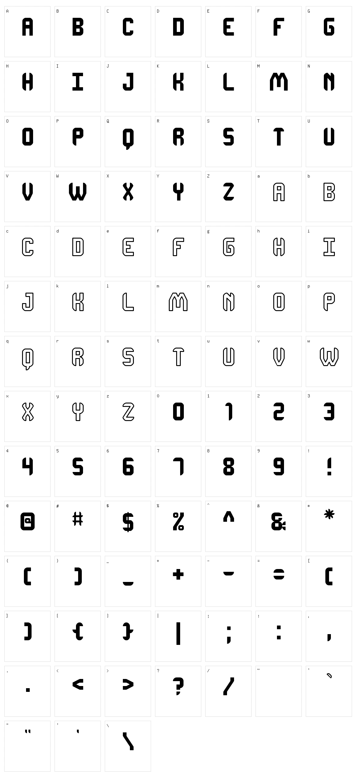 DhonJako St Character Set