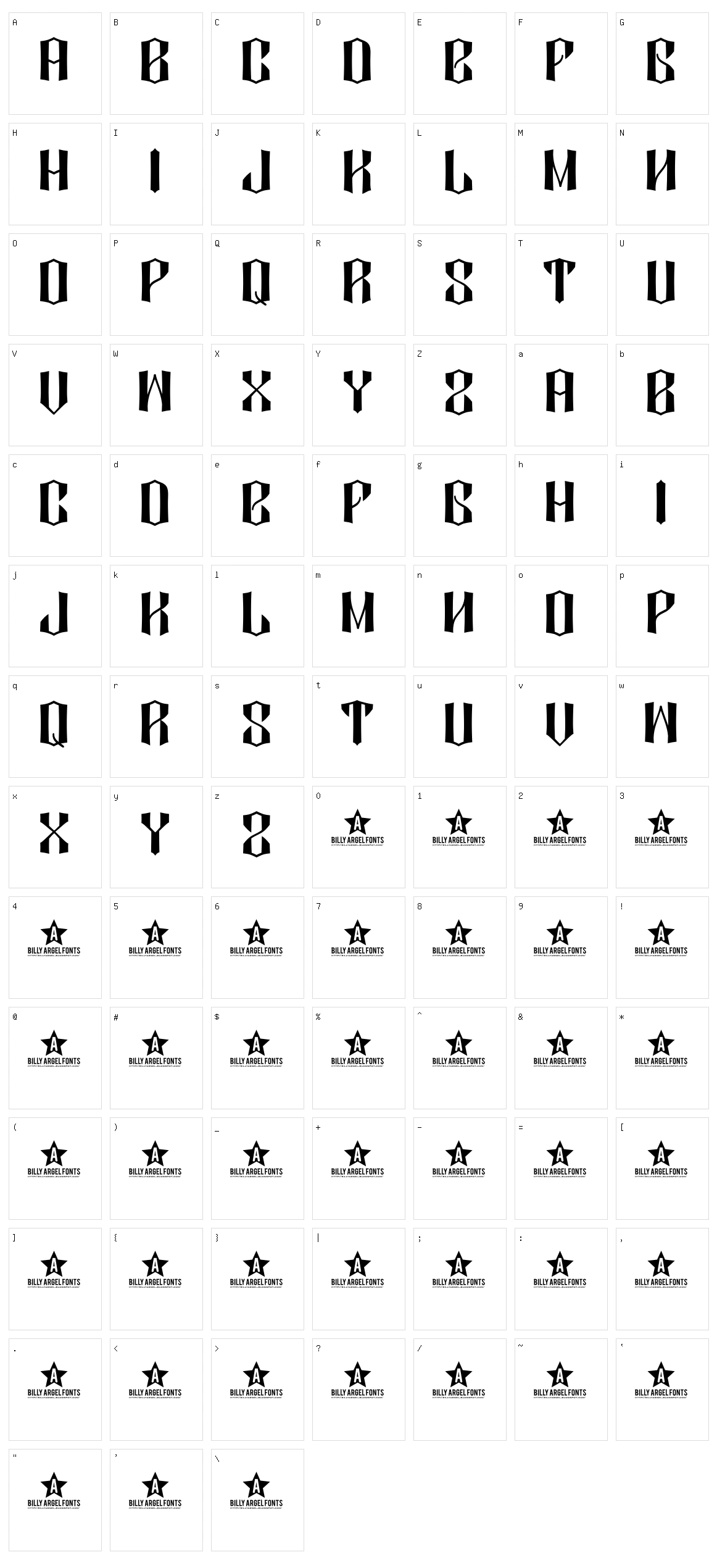 Diamond Dust Character Set