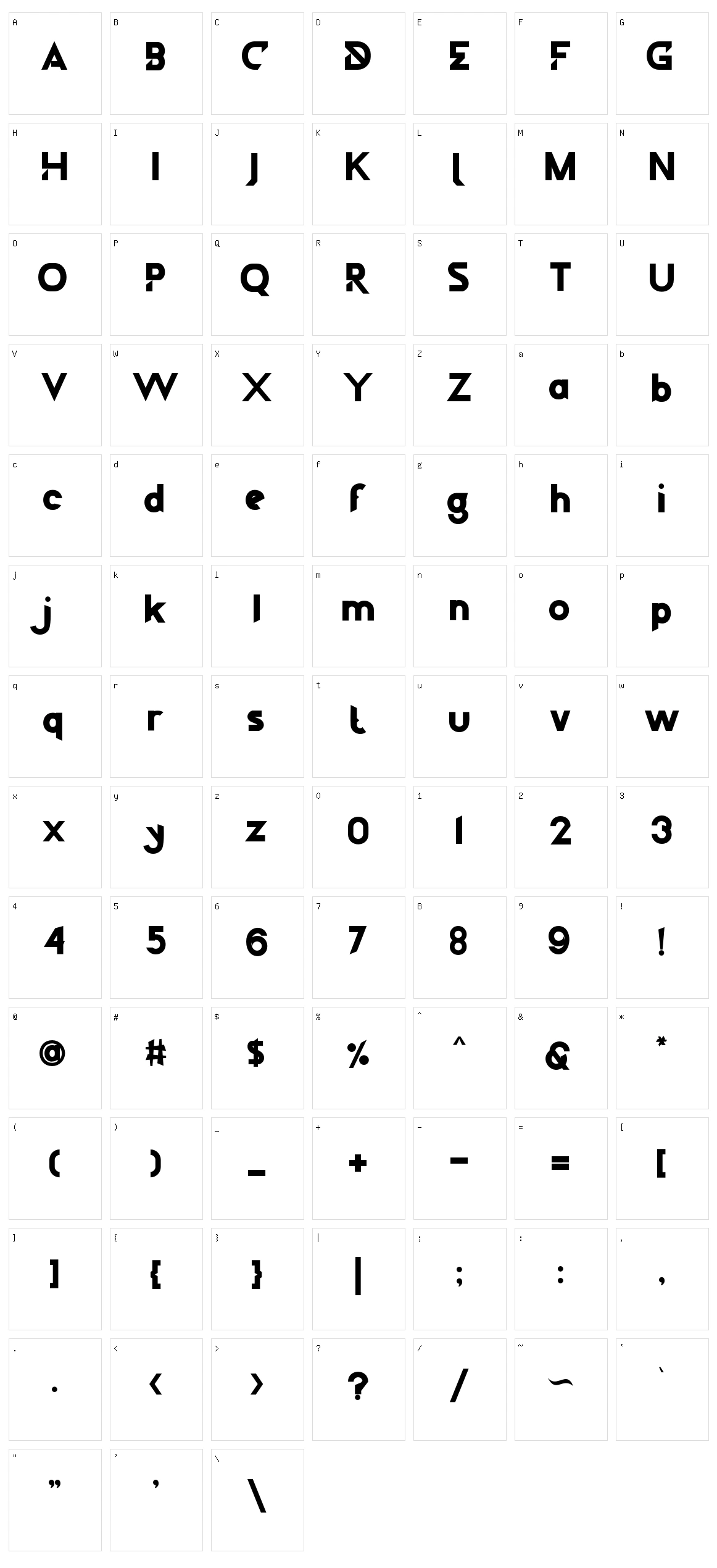 Dileto Character Set