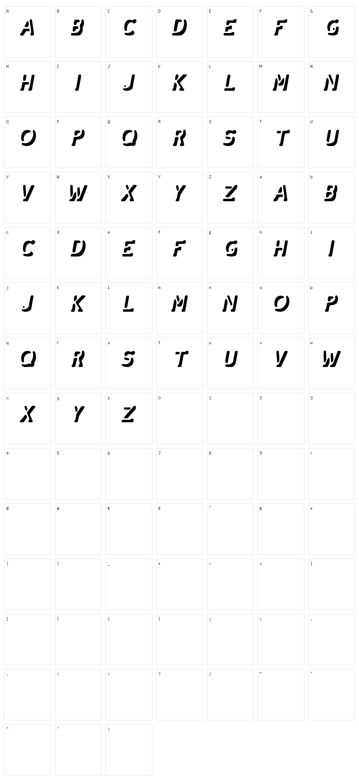 Dimension Character Set
