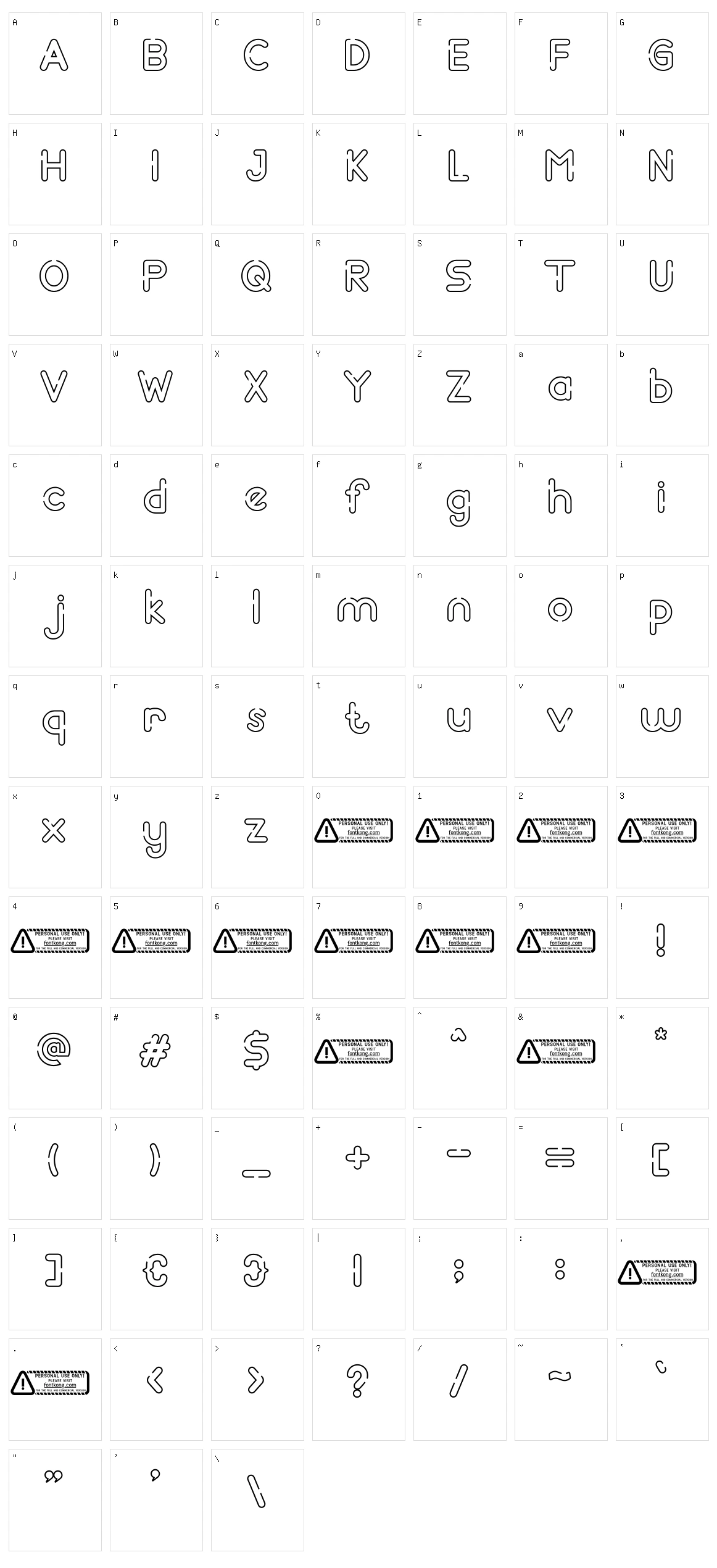 Discofest Character Set