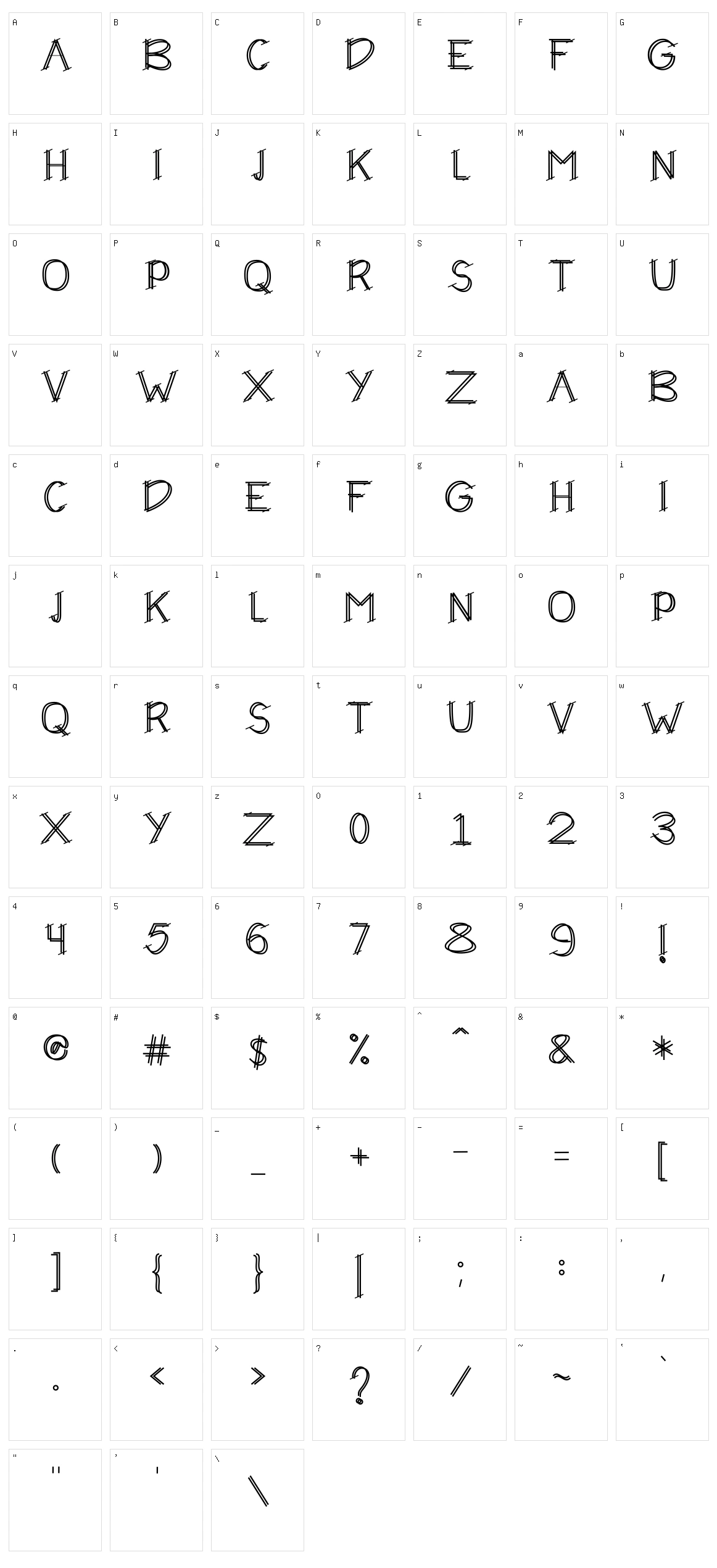 Dixie Character Set