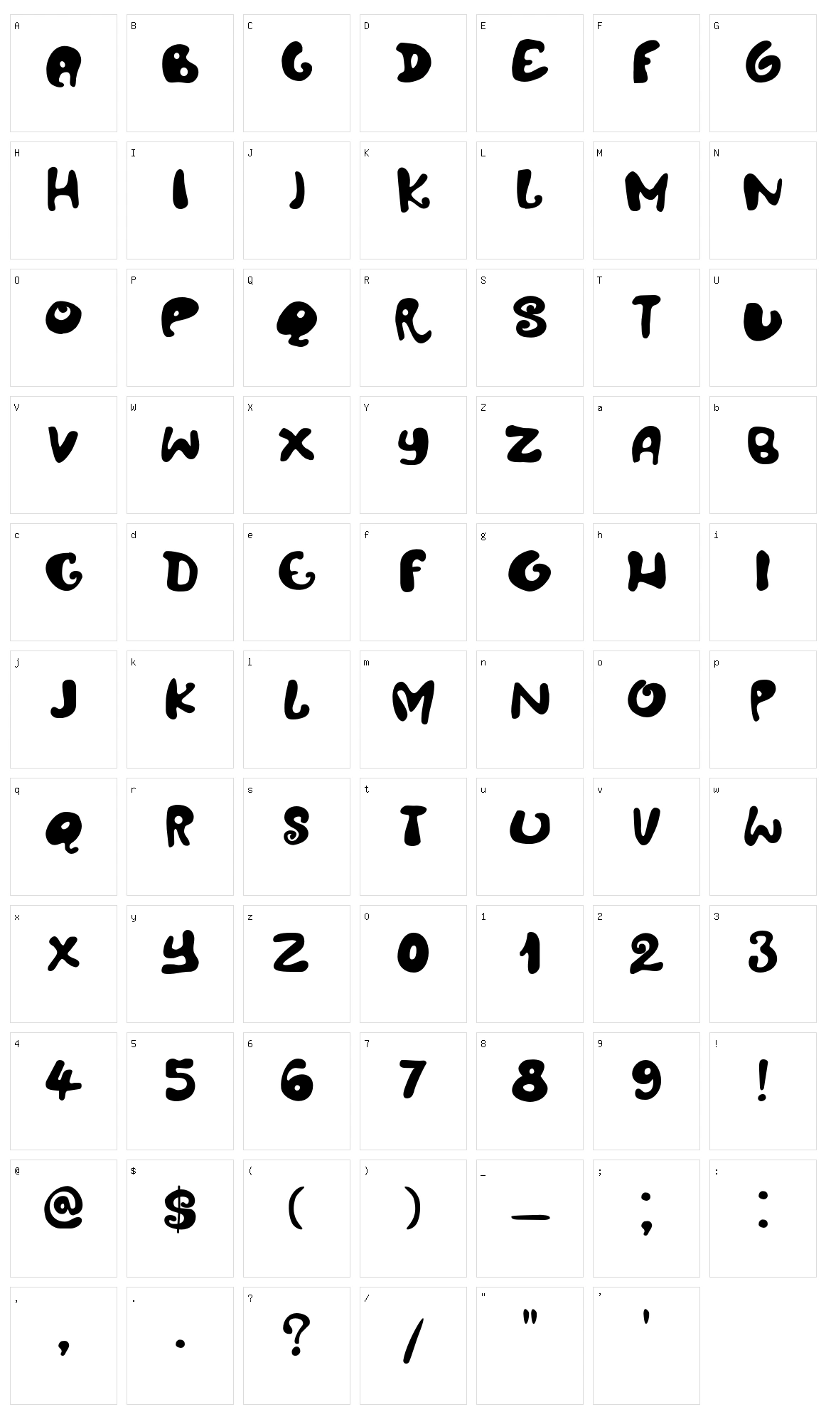 DK Amoebica Character Set