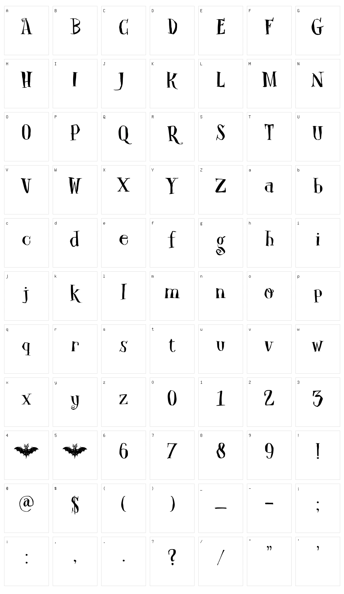 DK Carpe Noctem Character Set