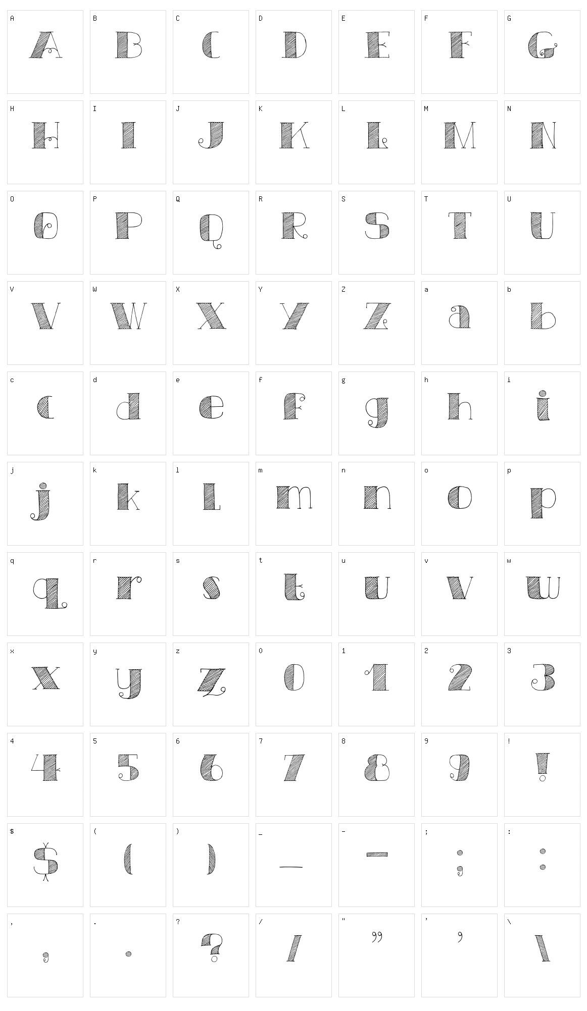 DK Carte Blanche Character Set