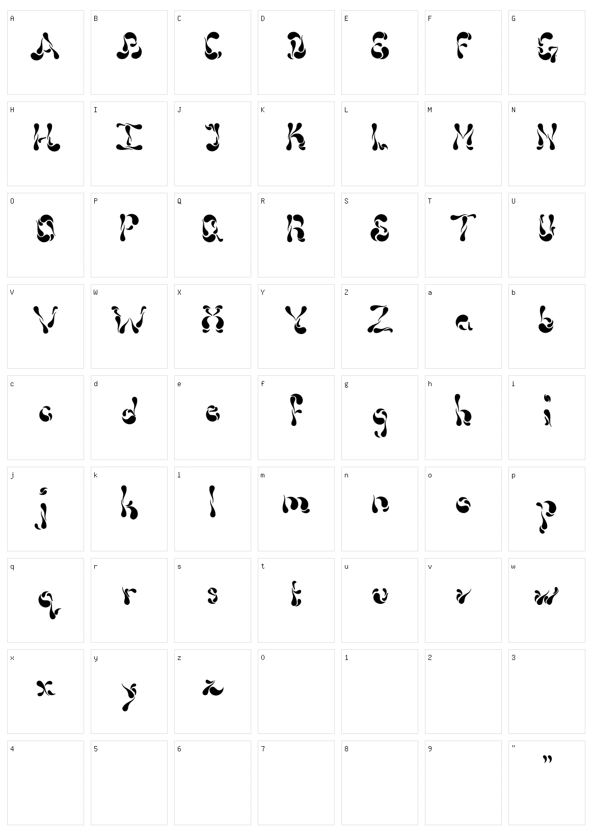Dollop Character Set