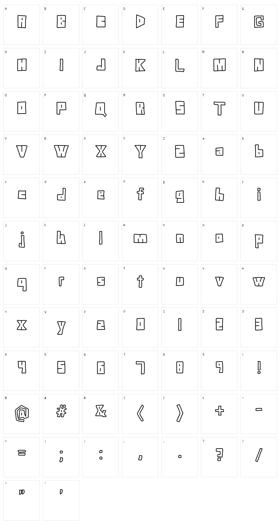 Doodle Digit Character Set