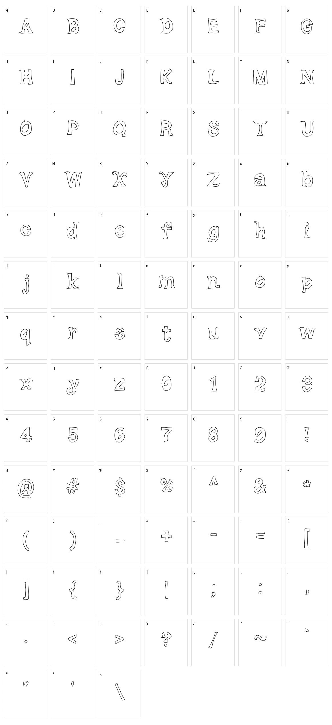 Dorky Deluxe Character Set