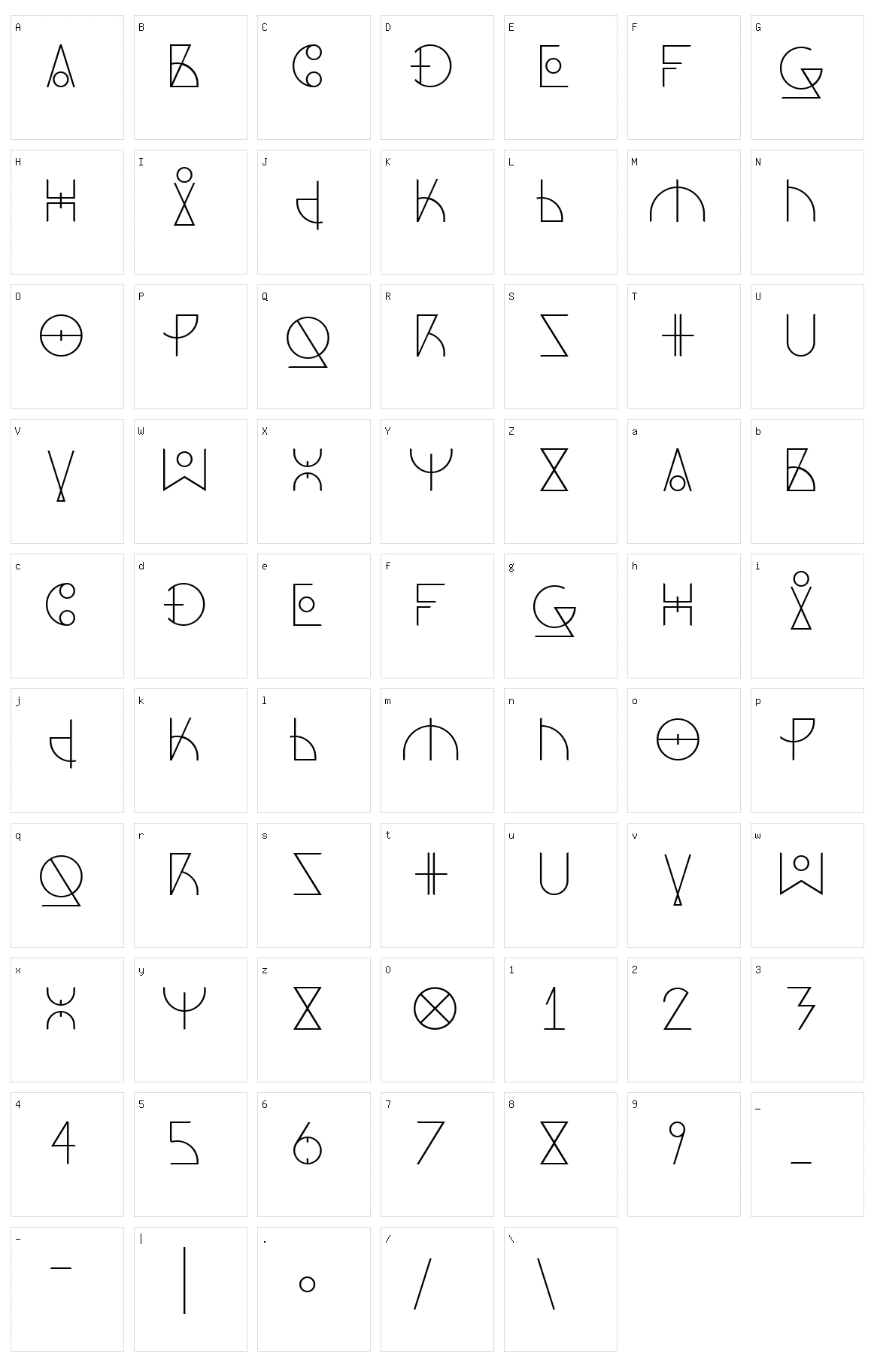Dos Amazigh Character Set