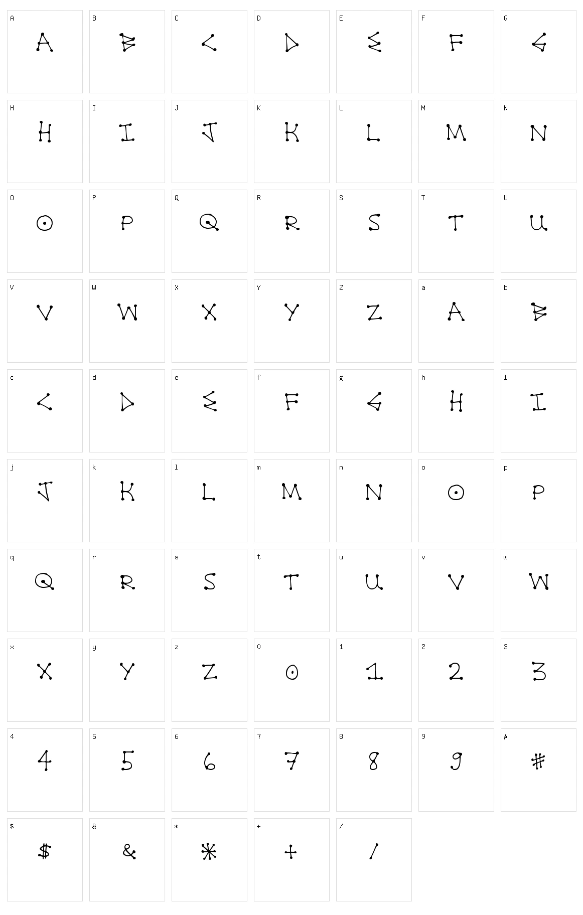 DotLine Character Set