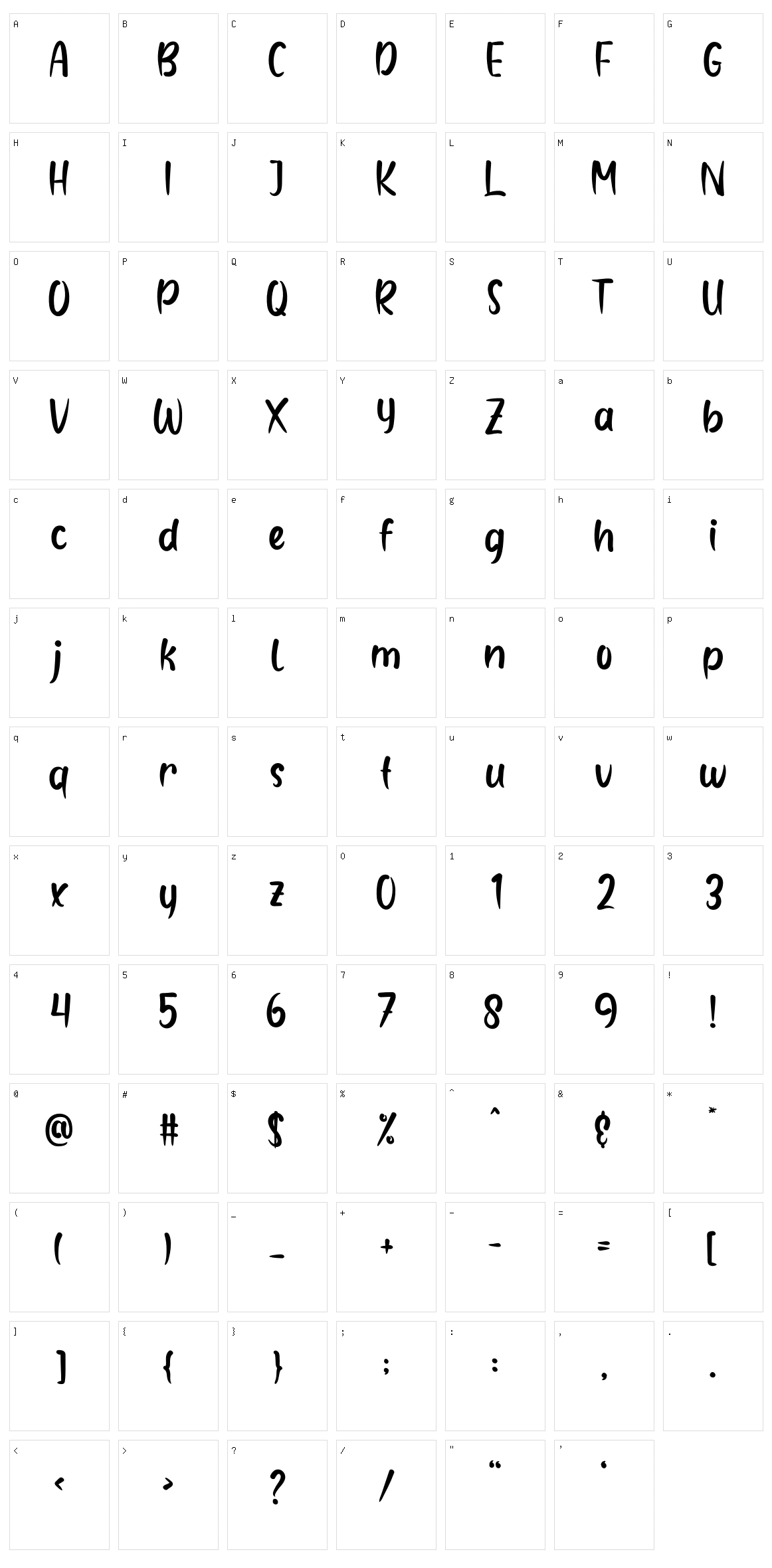 Wholestory Character Set