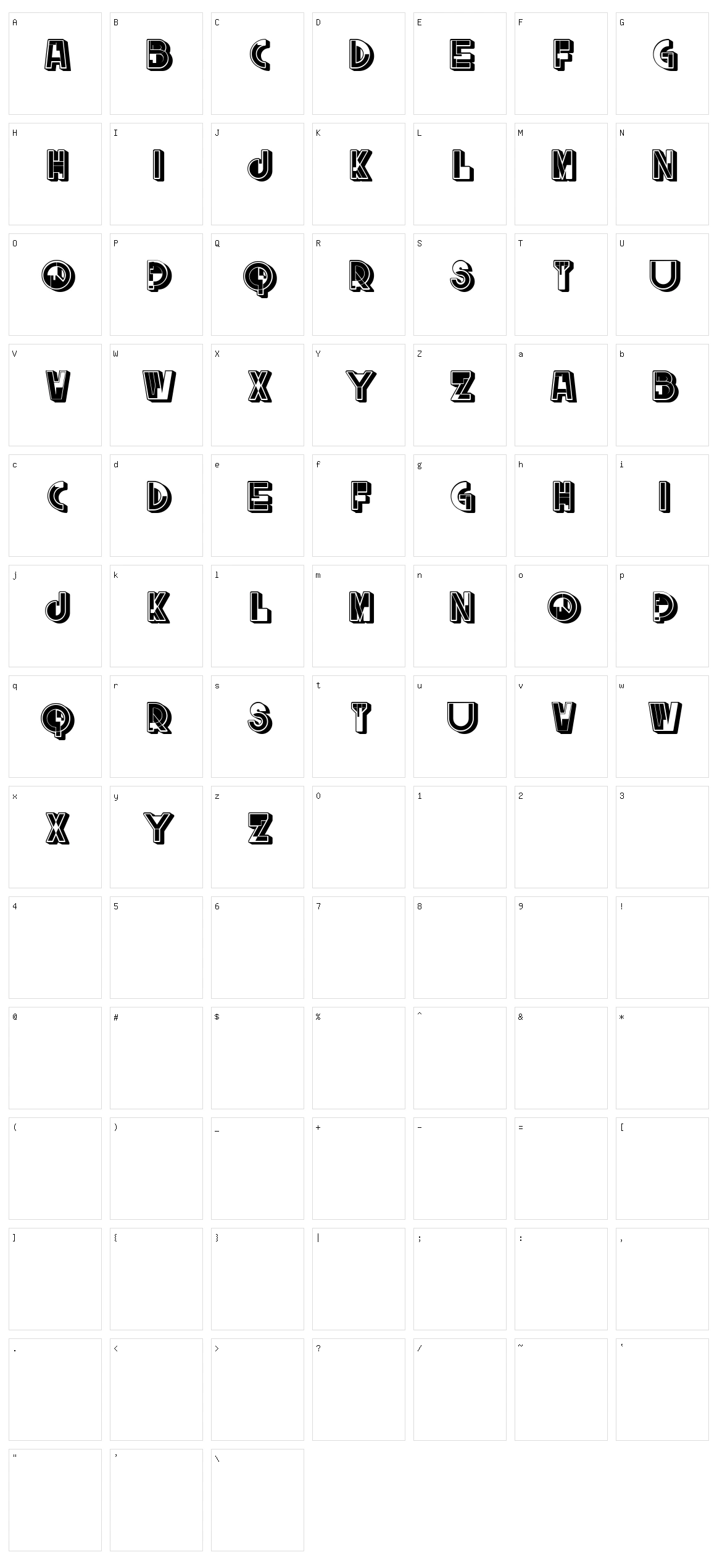 Drone Character Set