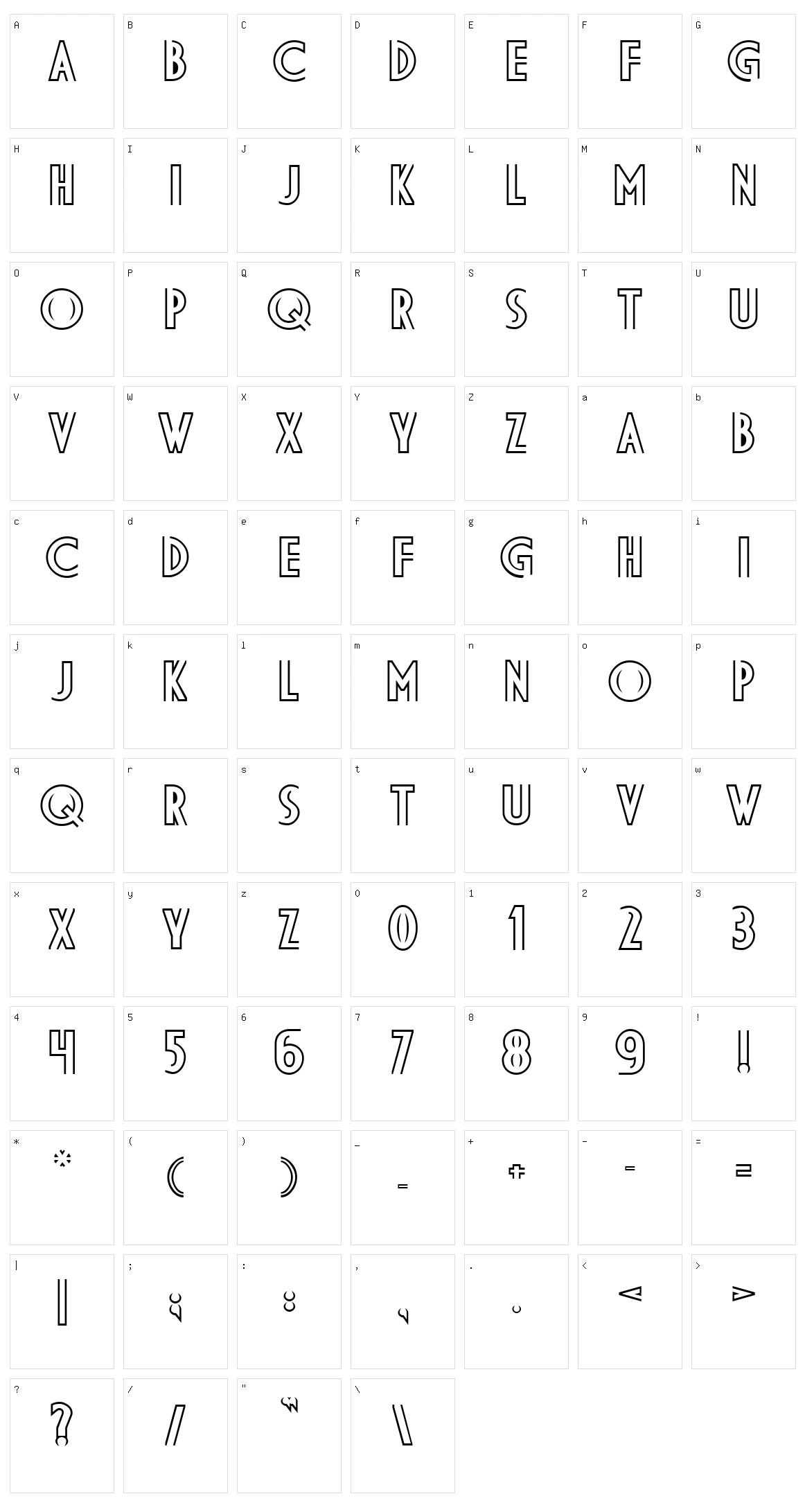 DS Diploma BDL Character Set