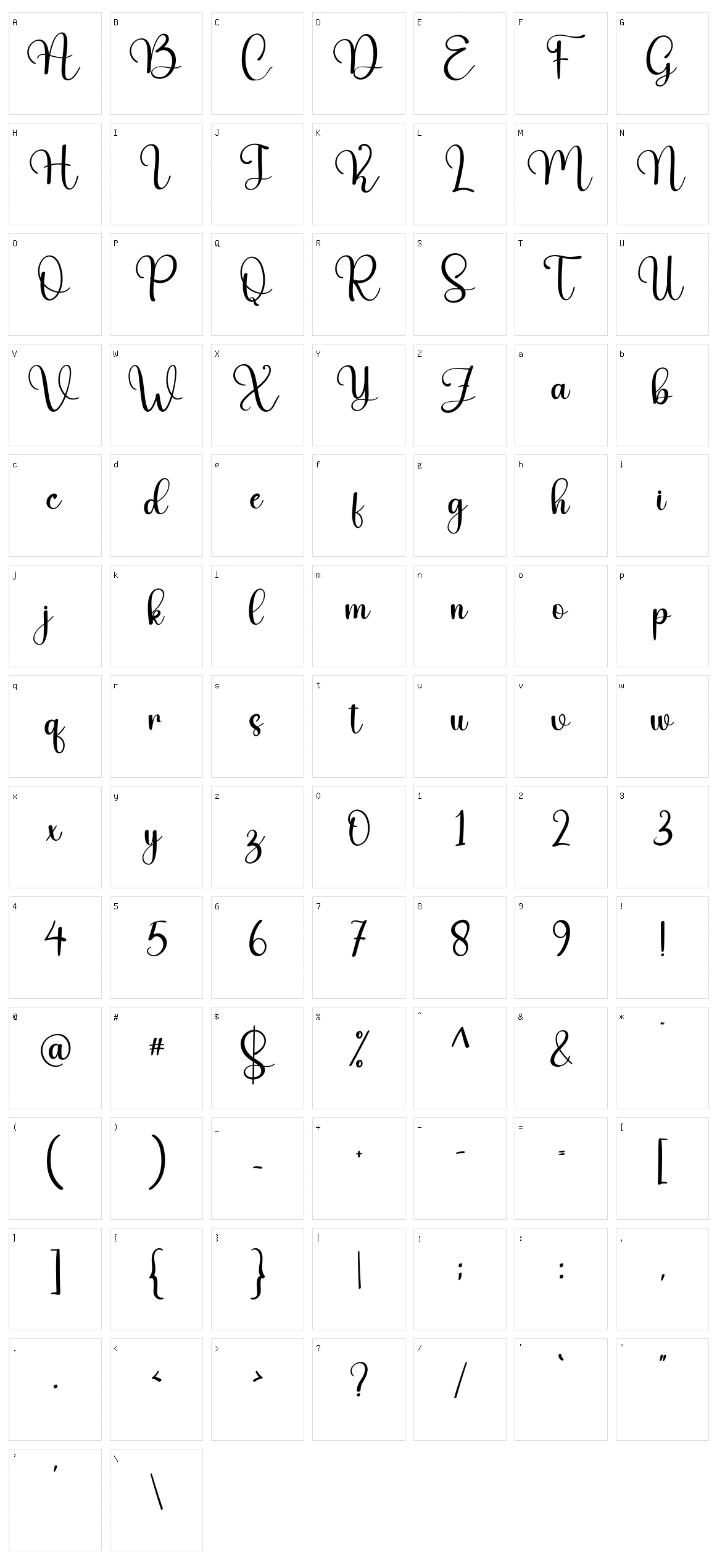 Rabbit Character Set