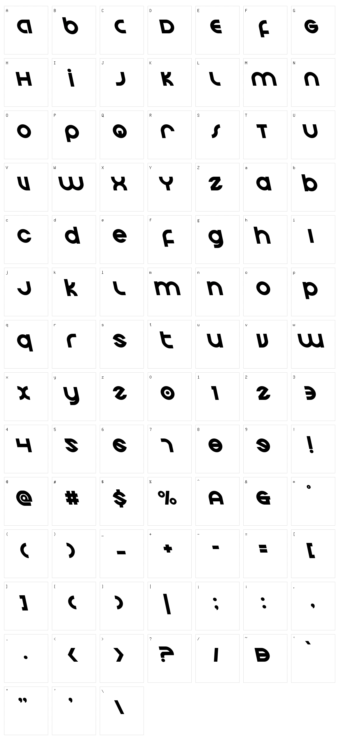 Echo Station Character Set