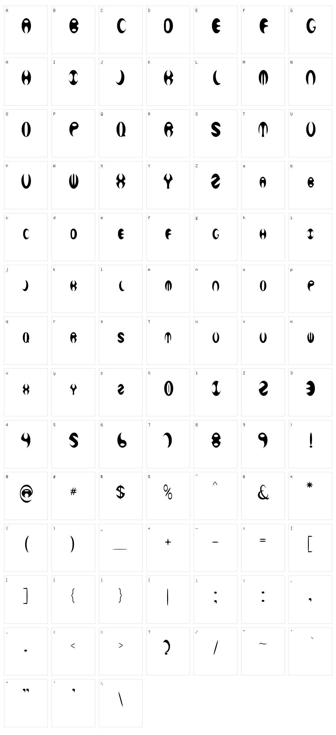 Eclipsicle Character Set