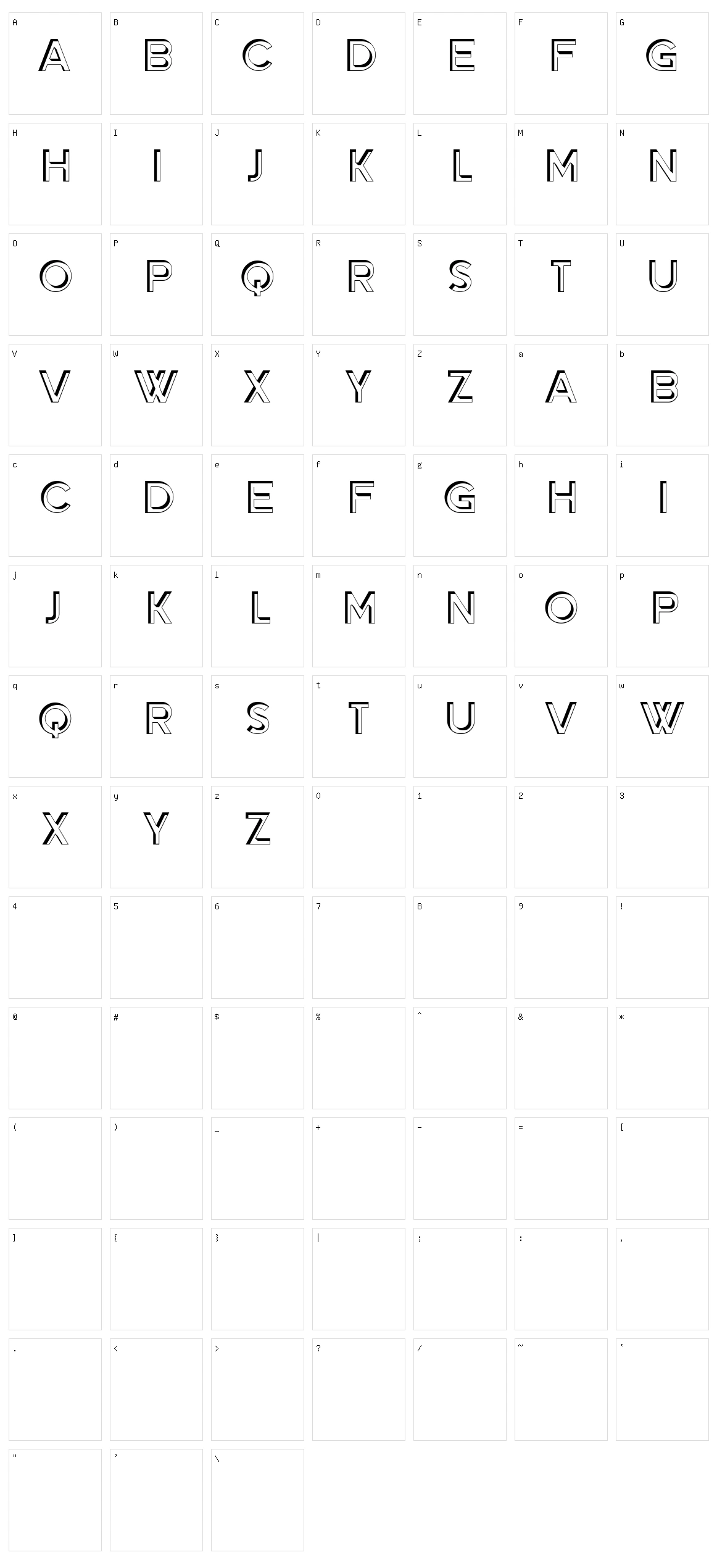 Effect Character Set